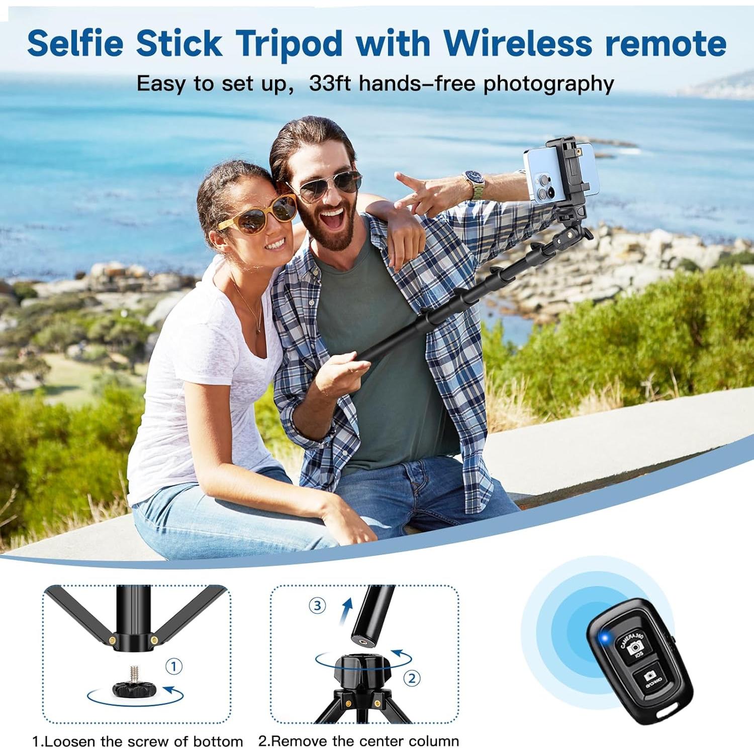 Trípode para Teléfono Victiv 85" (215,9 cm) con Control Remoto