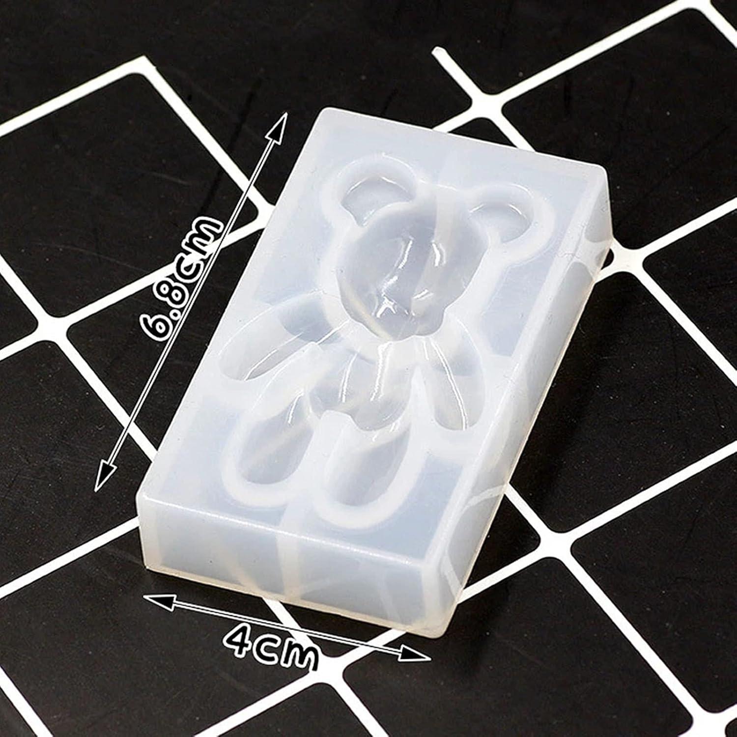 Moldes de Resina YODOOLTLY 4 PCS Osito 3D para Joyas DIY