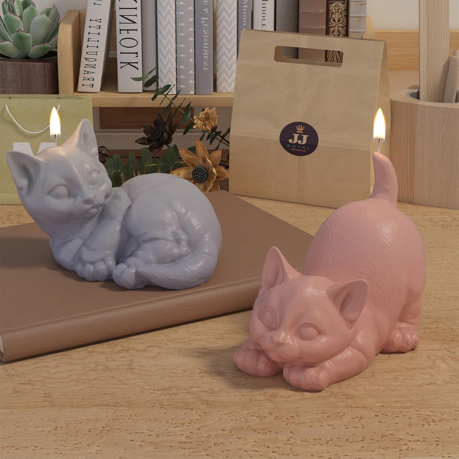 5 Moldes de Silicona para Gato Anlan-angel - DIY Velas y Jabón