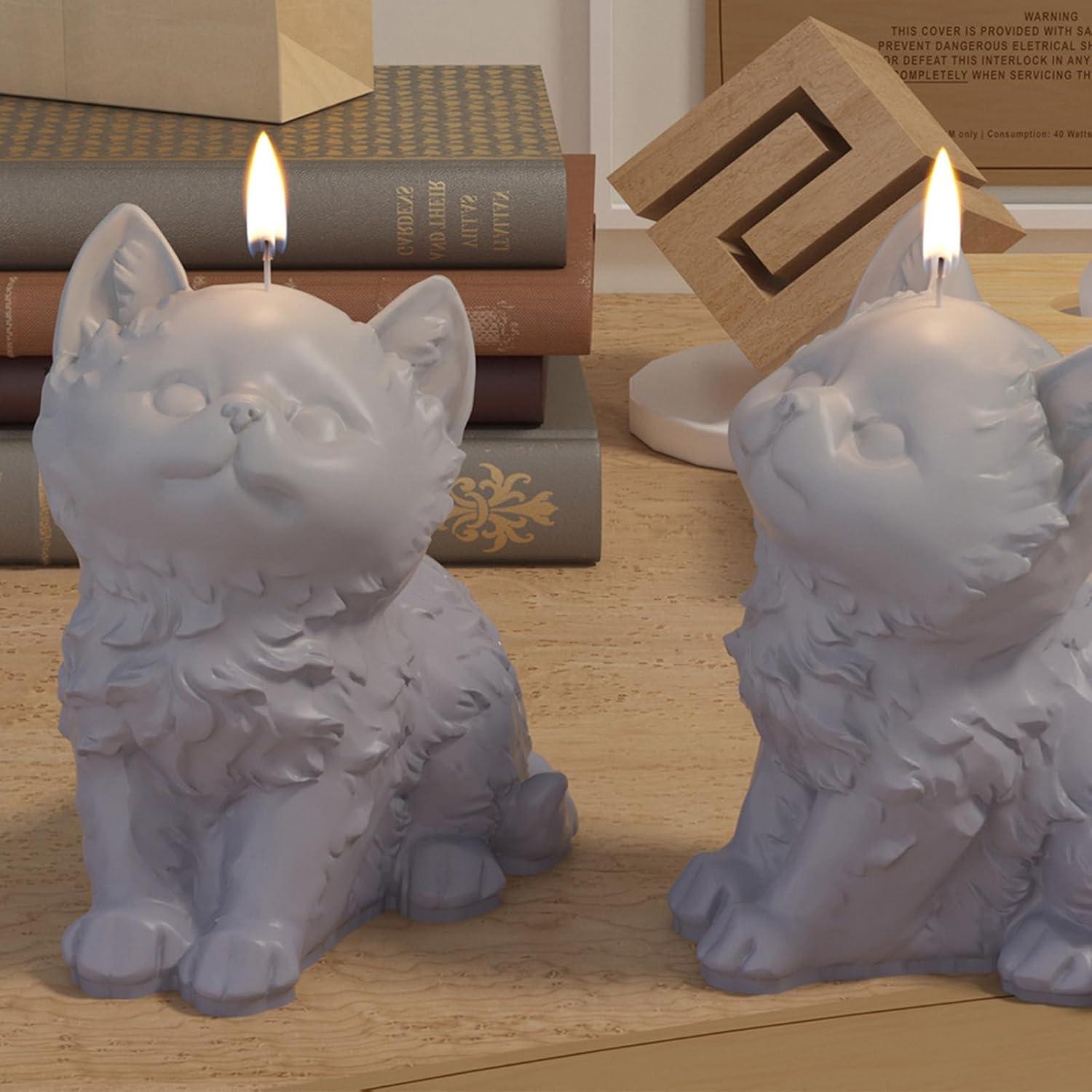 5 Moldes de Silicona para Gato Anlan-angel - DIY Velas y Jabón