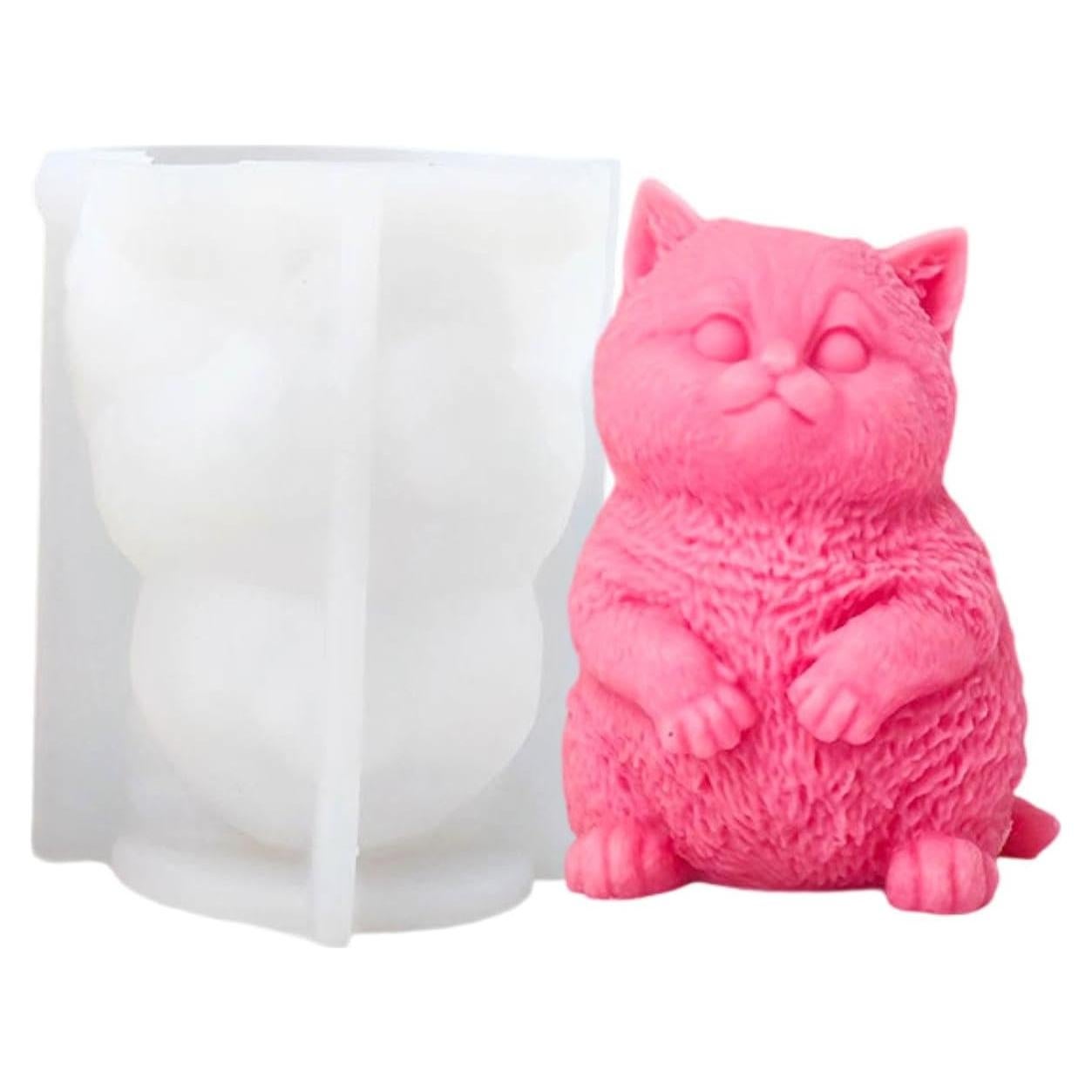 Molde de Silicona para Jabón Gatito XMOX - 8.6x5.5 cm