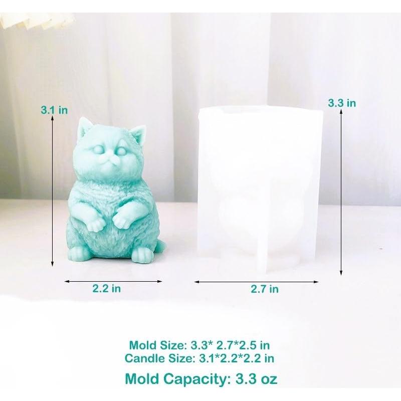 Molde de Silicona para Jabón Gatito XMOX - 8.6x5.5 cm
