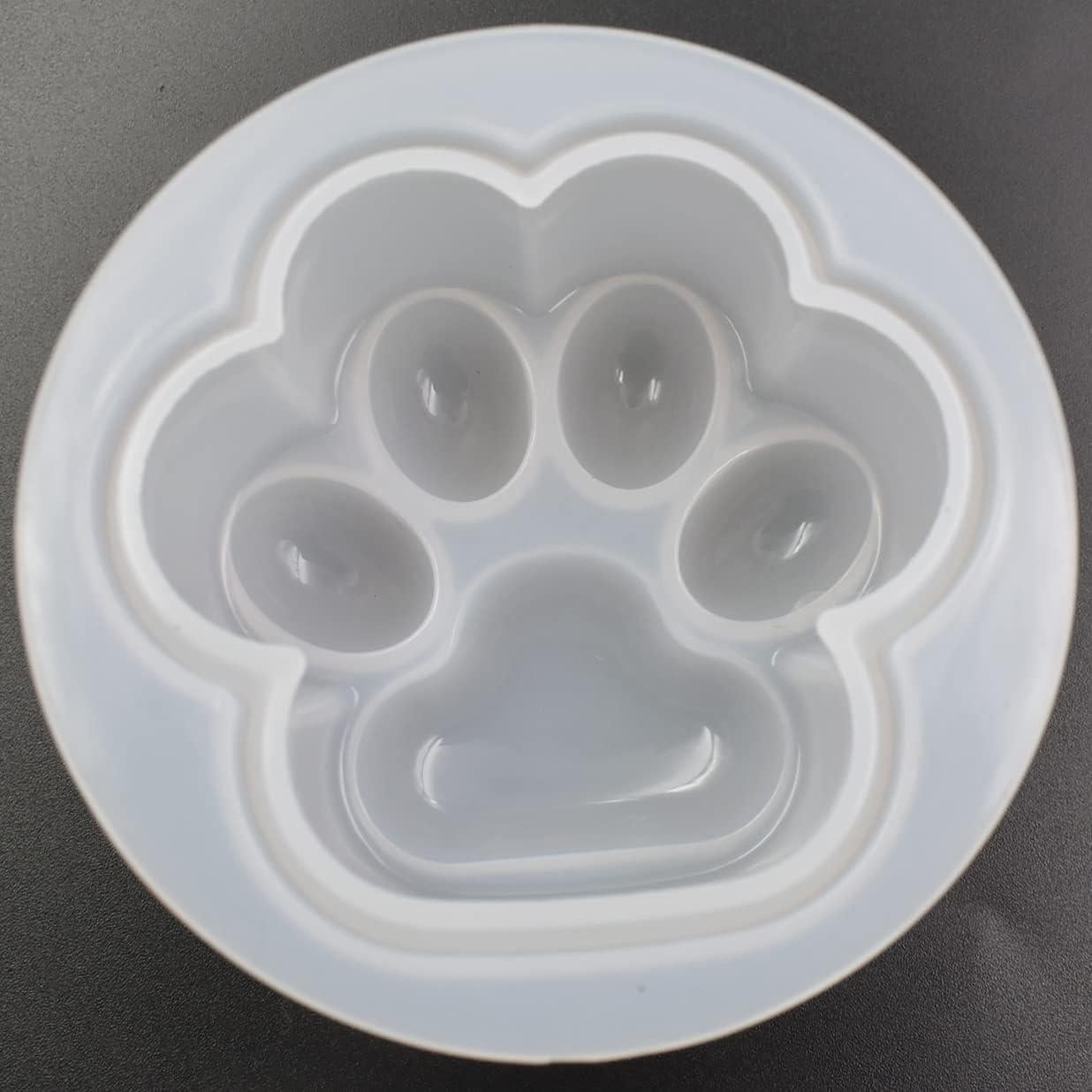 Molde de Silicona para Velas y Jabones QTTLLI - Patas de Gato 4 Piezas