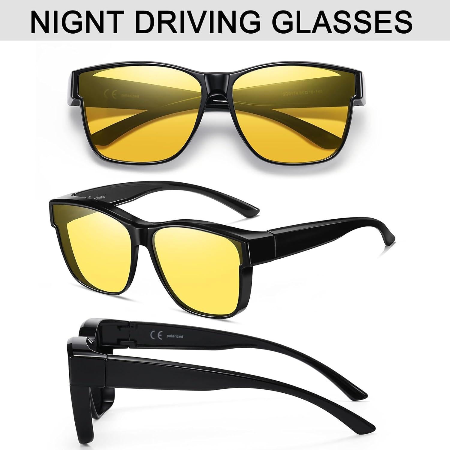 Gafas de Visión Nocturna Wzerry Polarizadas para Conducir