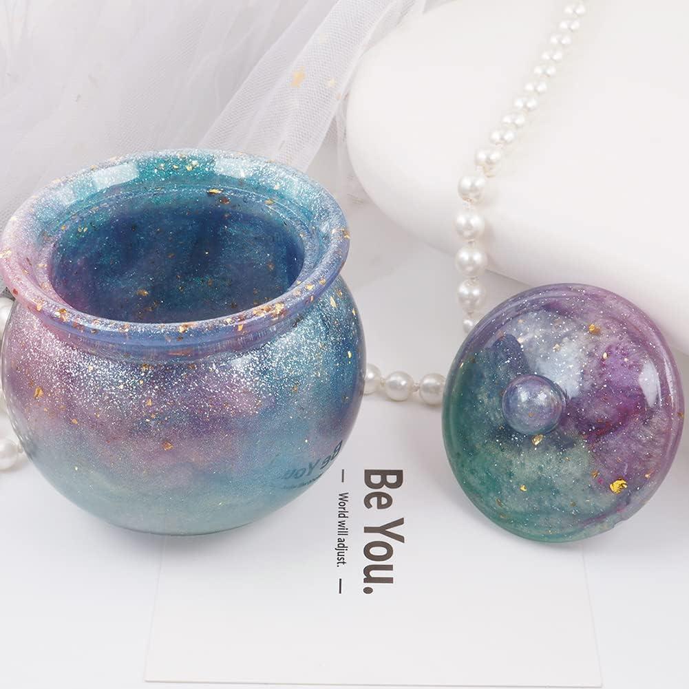 Moldes de Silicona para Resina Zsail 4pcs Tarro Fresa Vintage