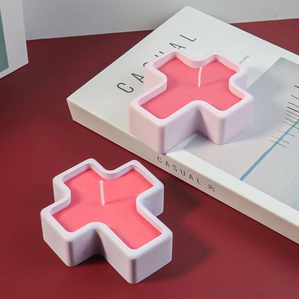 Molde de Resina en Forma de Cruz BIGEBO con Tapa 11.2x10.2cm