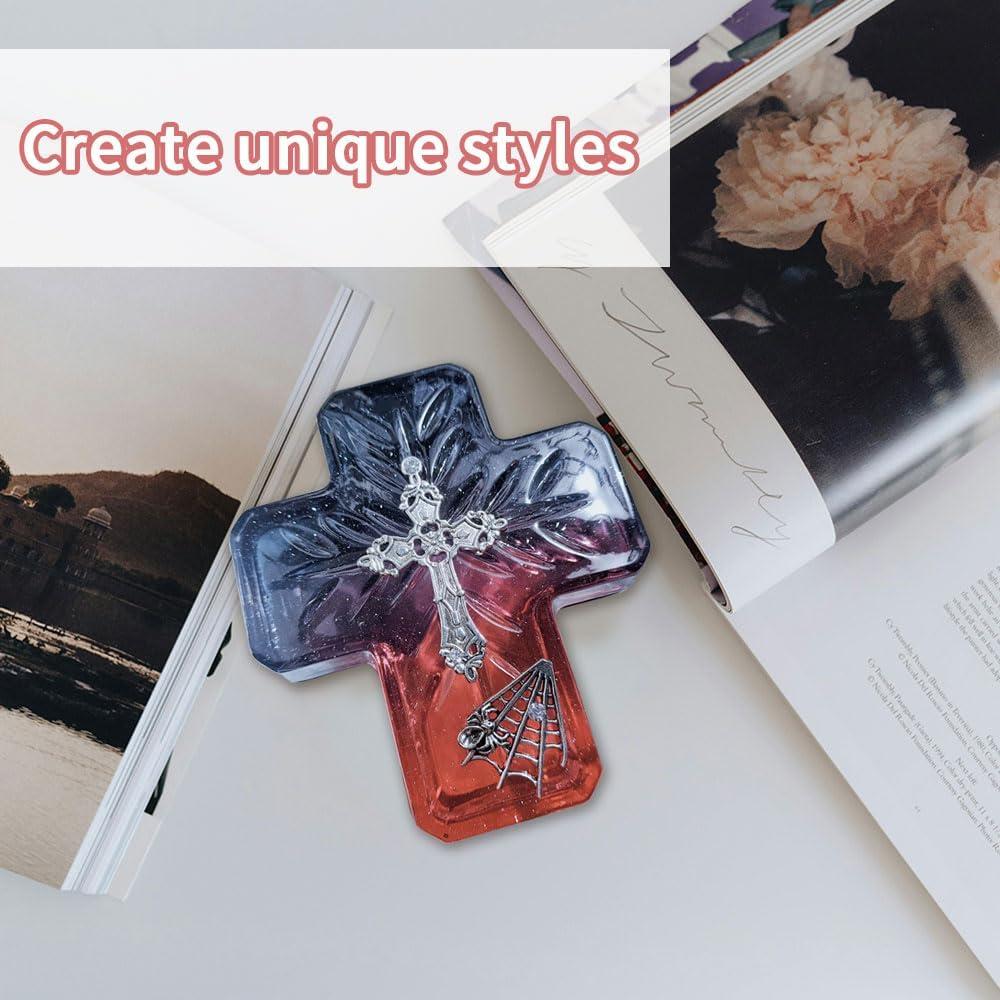 Molde de Resina en Forma de Cruz BIGEBO con Tapa 11.2x10.2cm