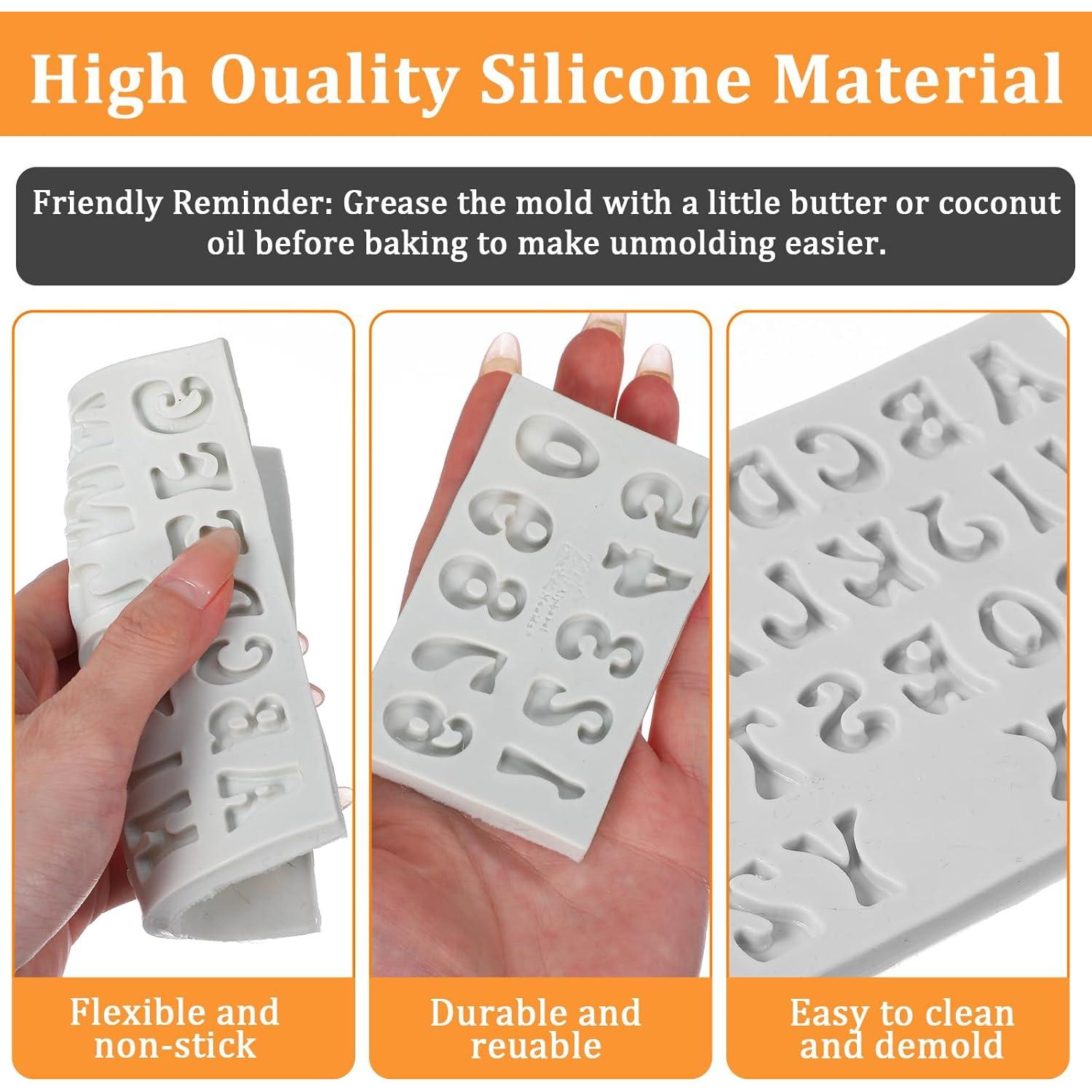 Moldes de Silicona APLZGMG para Letras y Números 26+10