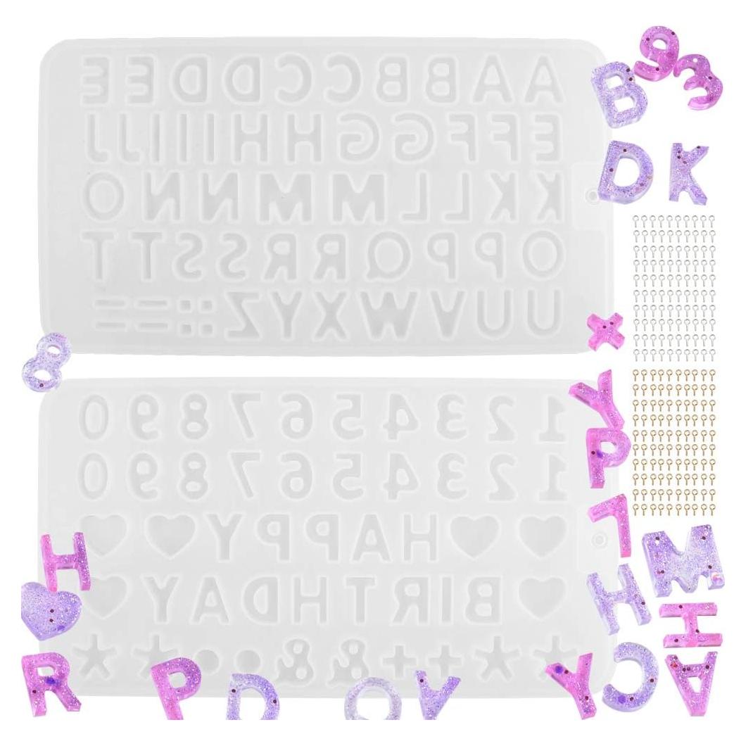 Molde de Silicona Tomorotec para Letras y Números 3D - 200 Piezas