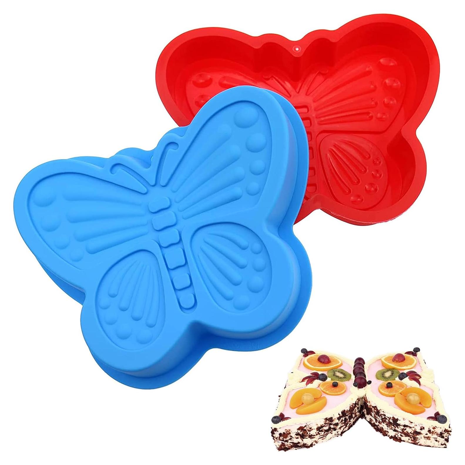 Pack 2 Moldes Silicona Mariposa 3D DIYstore 16x13x2.5cm