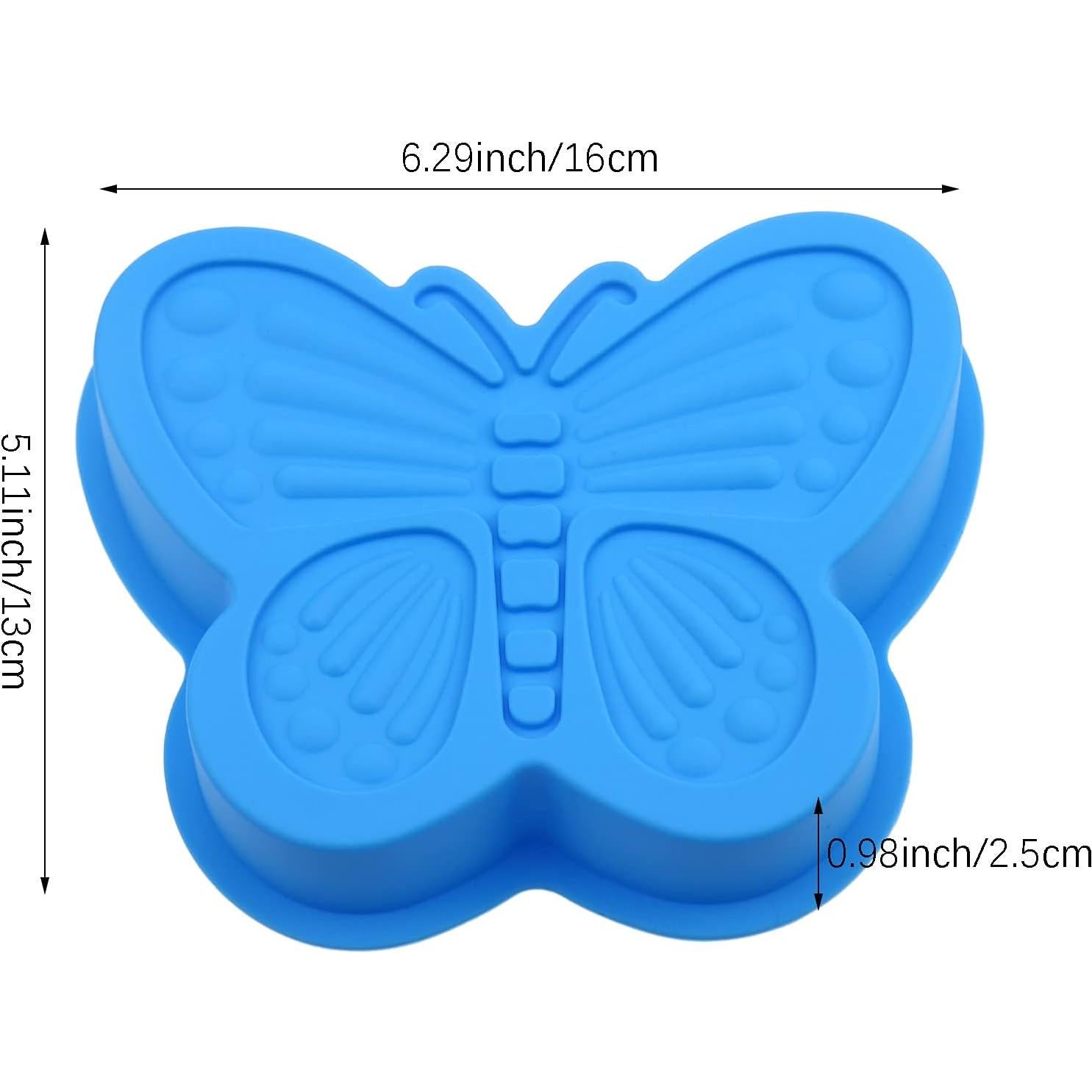 Pack 2 Moldes Silicona Mariposa 3D DIYstore 16x13x2.5cm