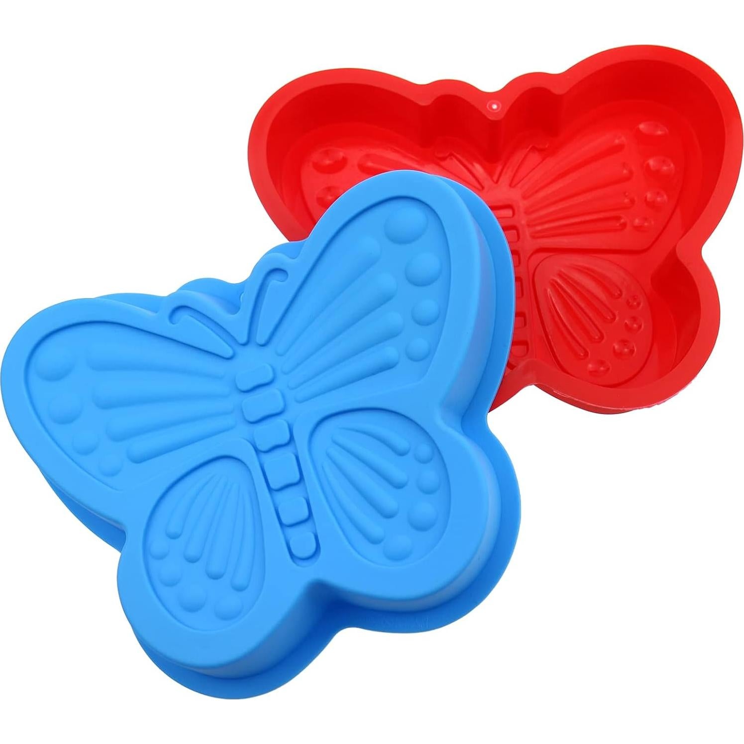 Pack 2 Moldes Silicona Mariposa 3D DIYstore 16x13x2.5cm