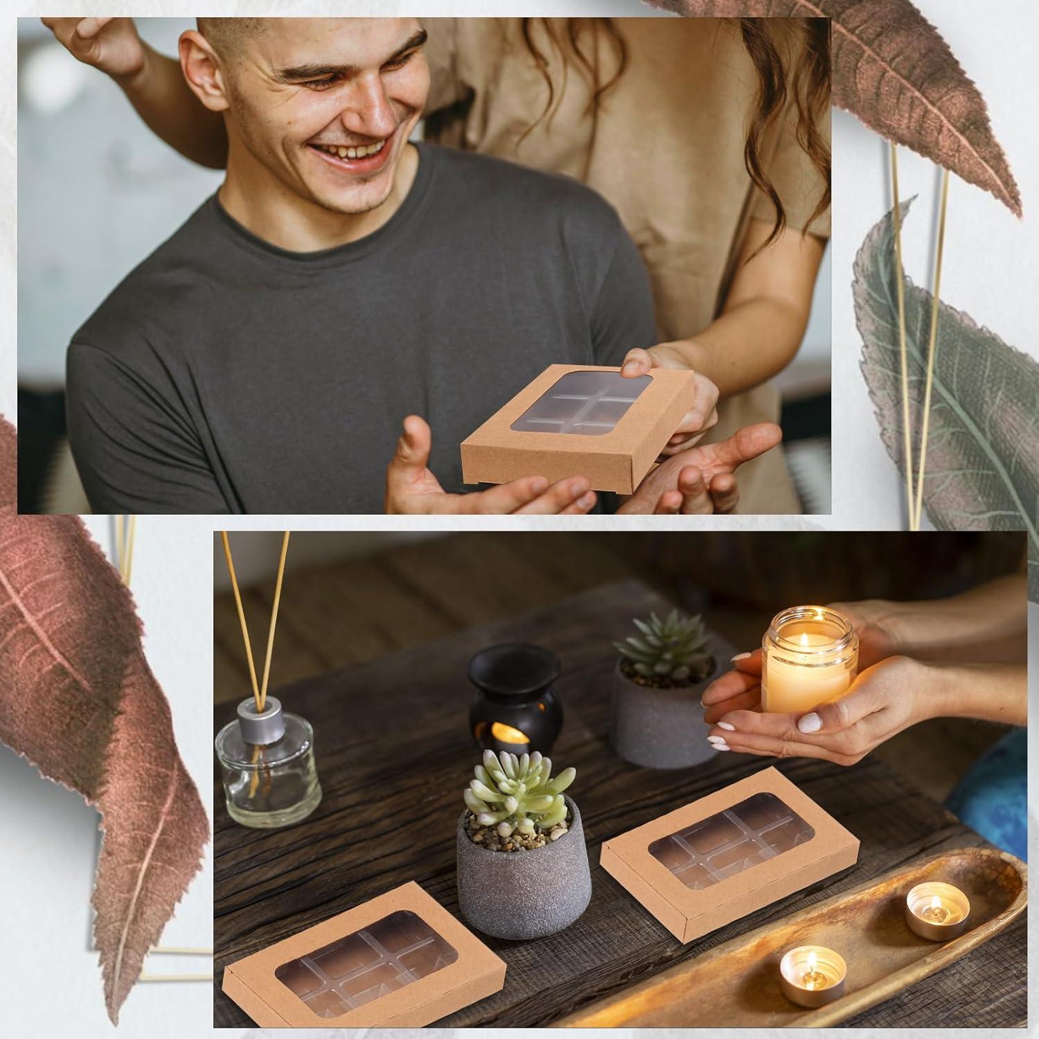 100 Cajas de Regalo para Cerillas de Cera SMAODSGN 10.16x7.11cm