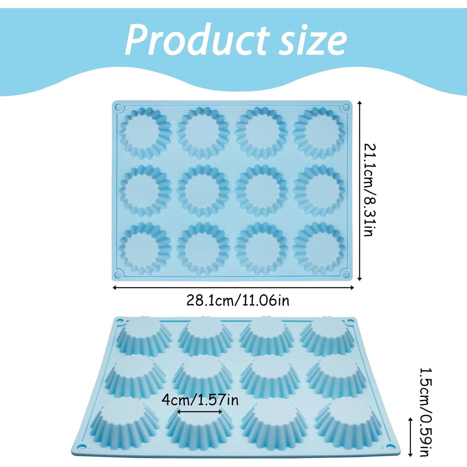 Moldes de Silicona Fchil para Tazas de Mantequilla de Maní - 3 Piezas
