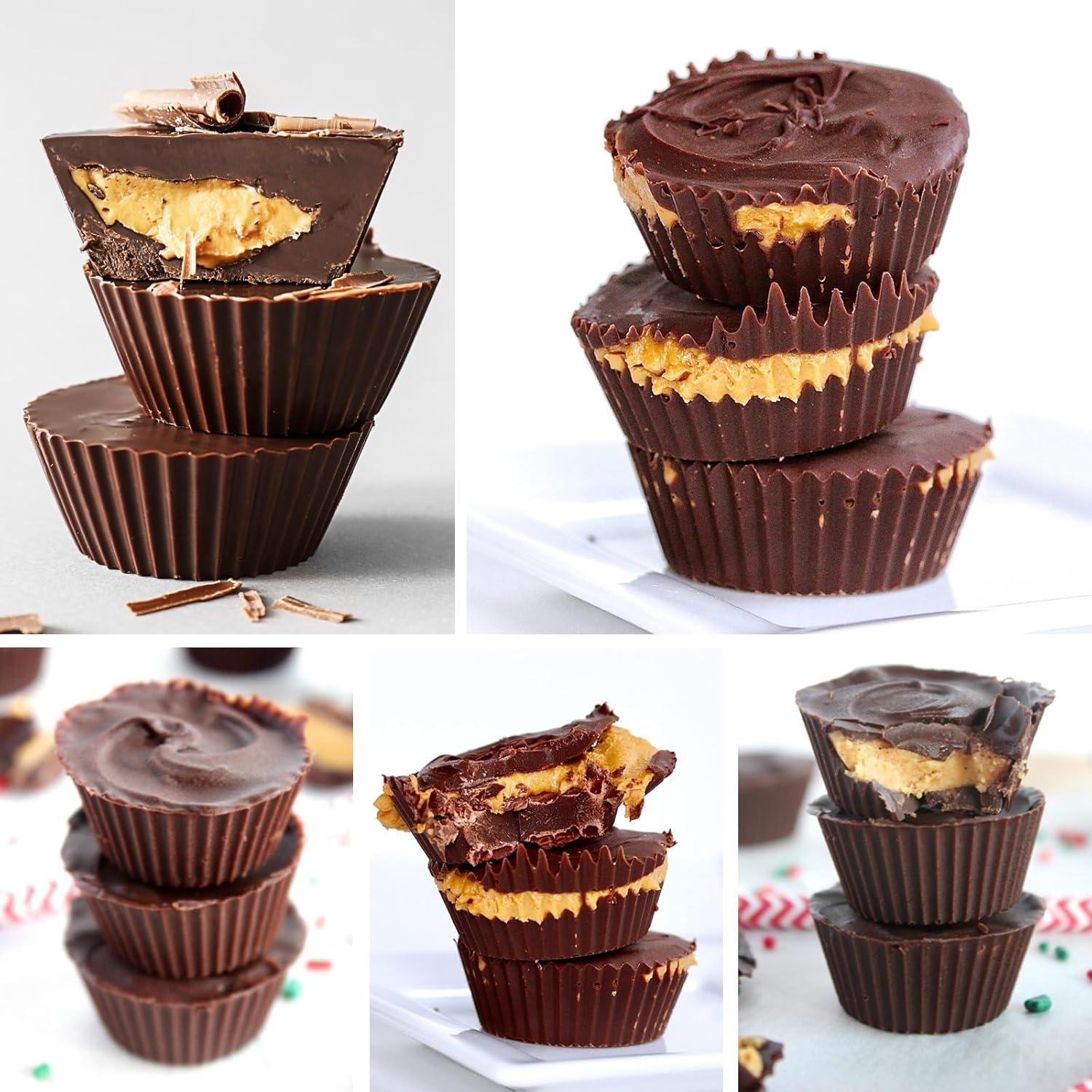 Moldes de Silicona Fchil para Tazas de Mantequilla de Maní - 3 Piezas