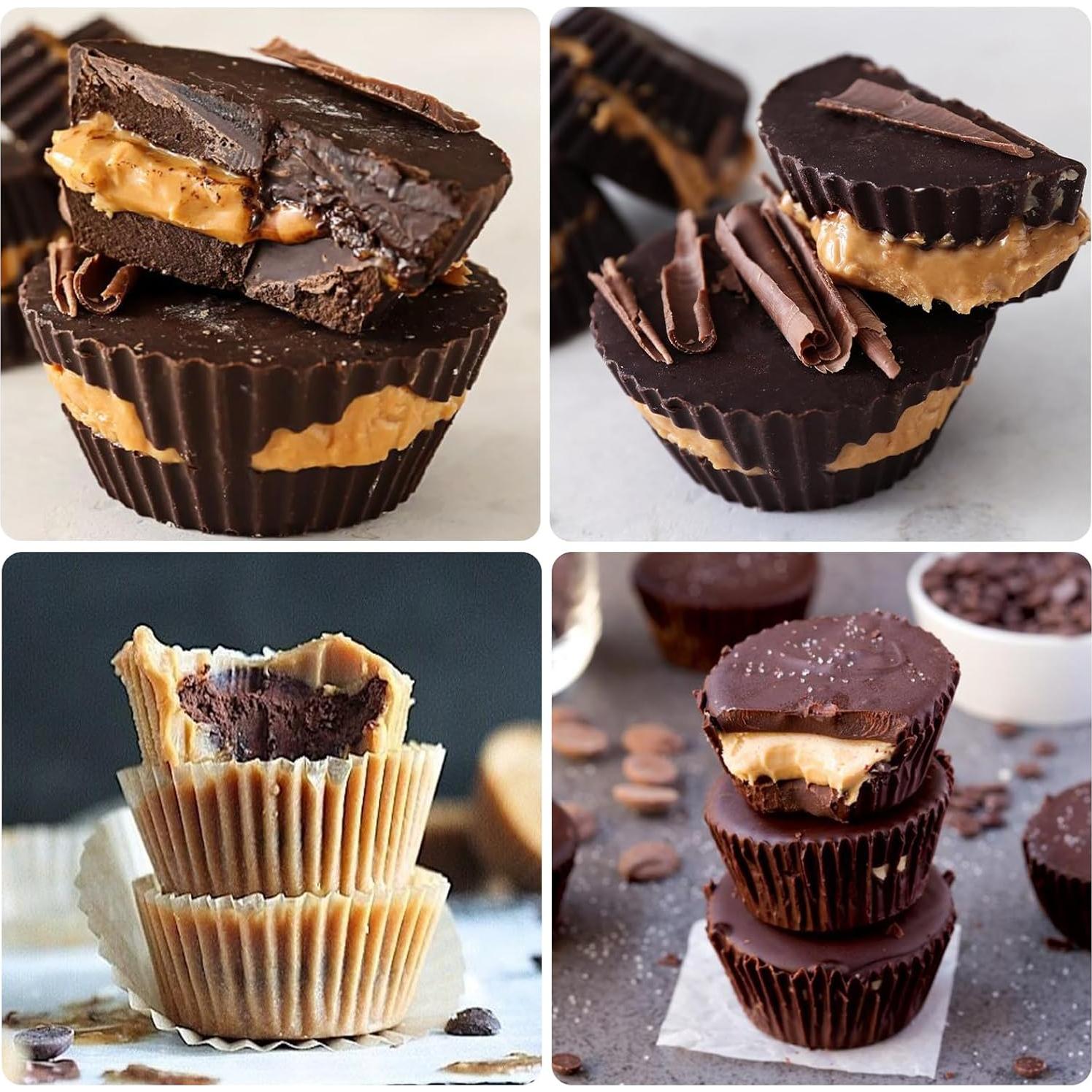 Moldes de Silicona Fchil para Tazas de Mantequilla de Maní - 3 Piezas