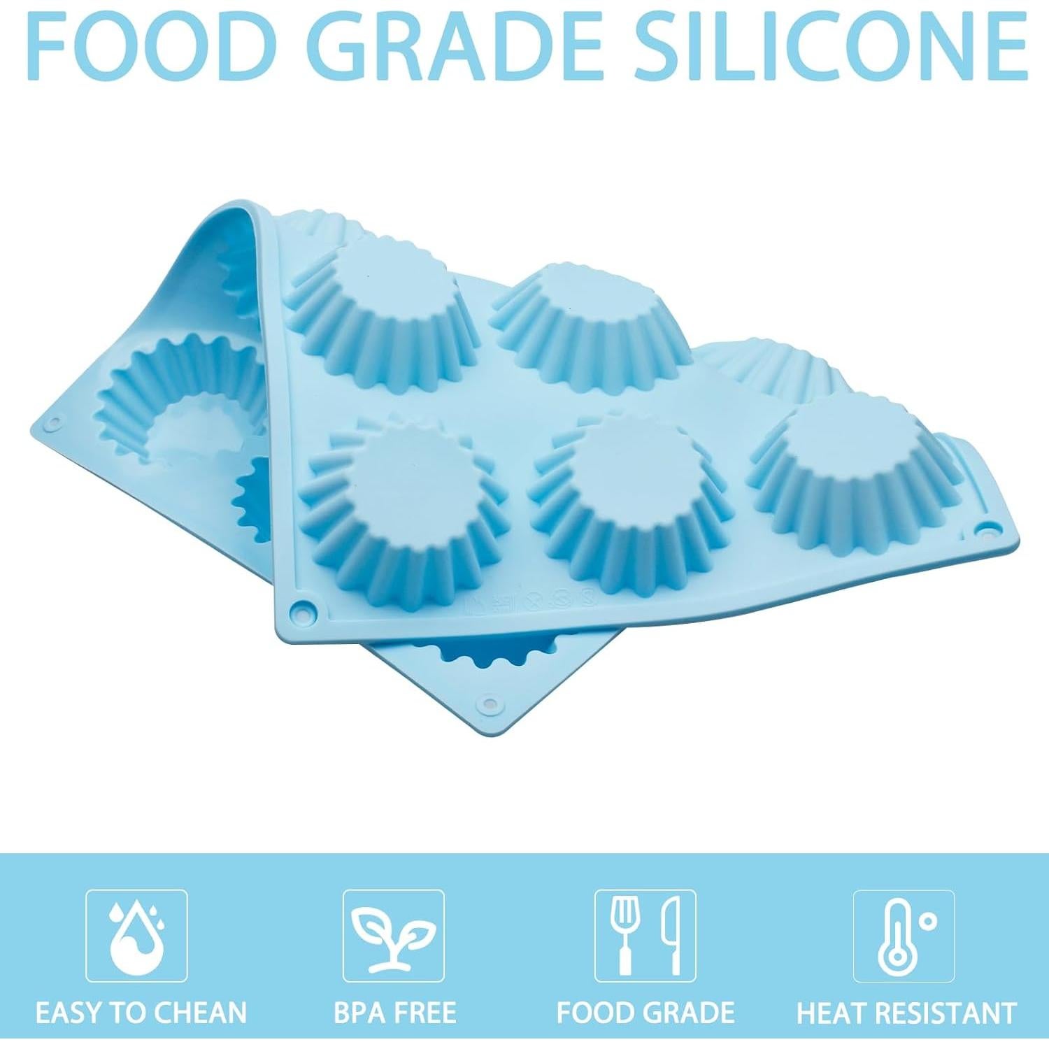 Moldes de Silicona Fchil para Tazas de Mantequilla de Maní - 3 Piezas