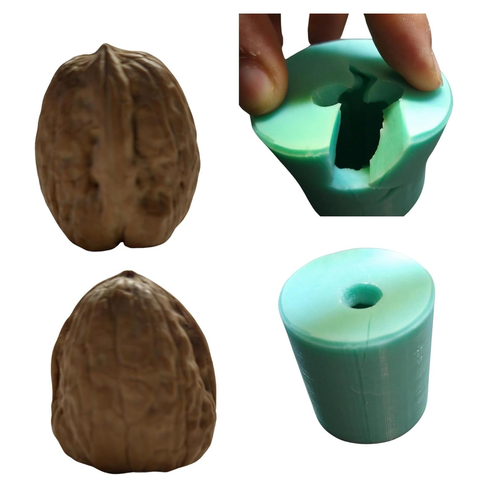 Molde de Silicona 3D Nuez Entera 2M Hand Crafts Verde