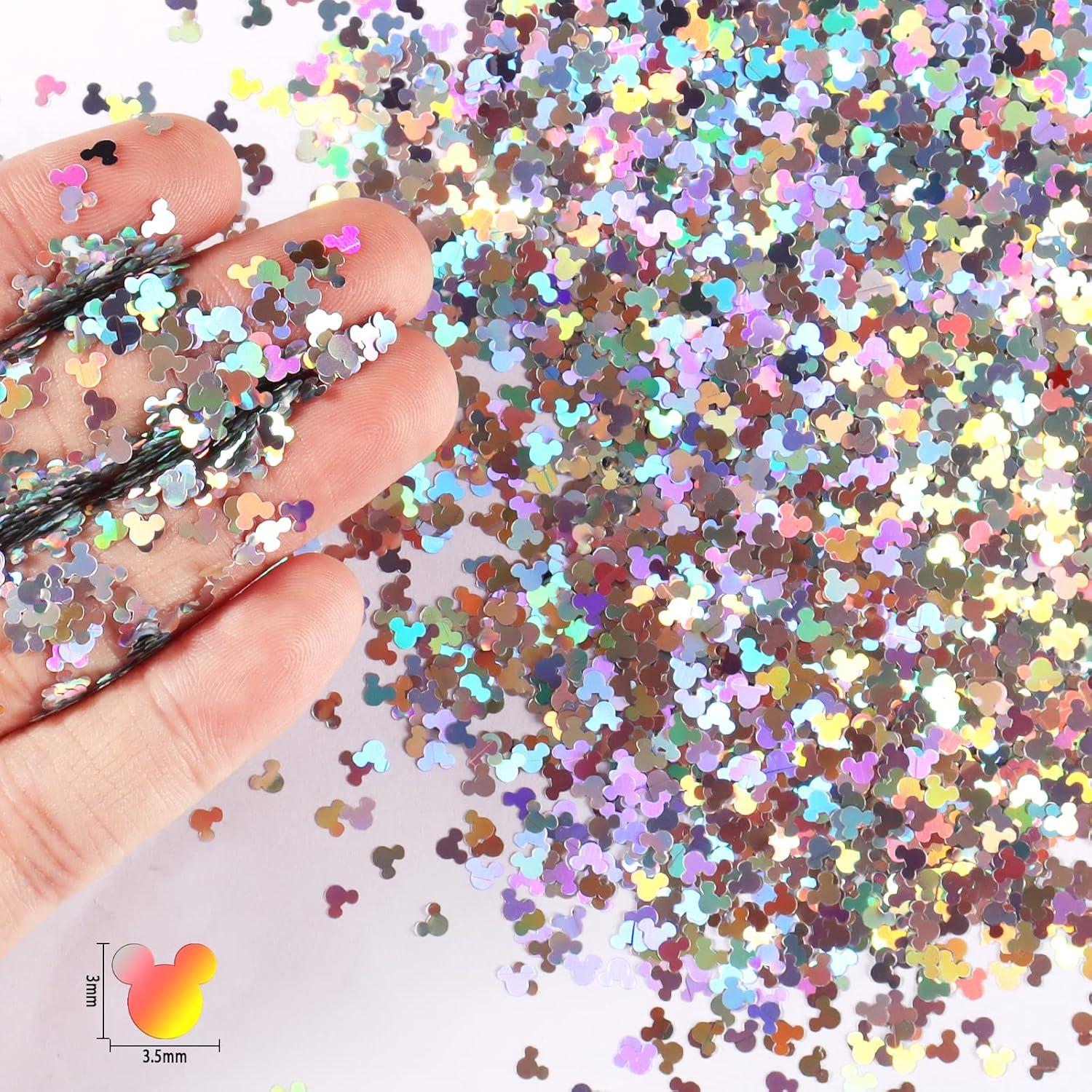 Confeti Holográfico Mickey Mouse Renfio 50g Brillantina Plata