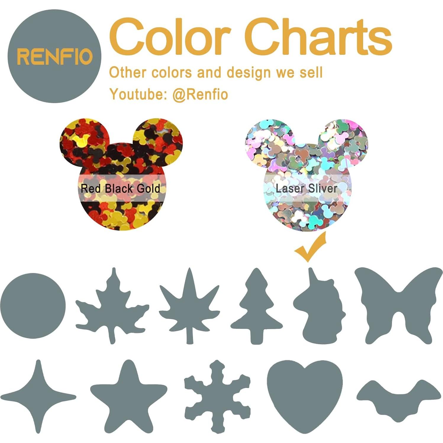 Confeti Holográfico Mickey Mouse Renfio 50g Brillantina Plata