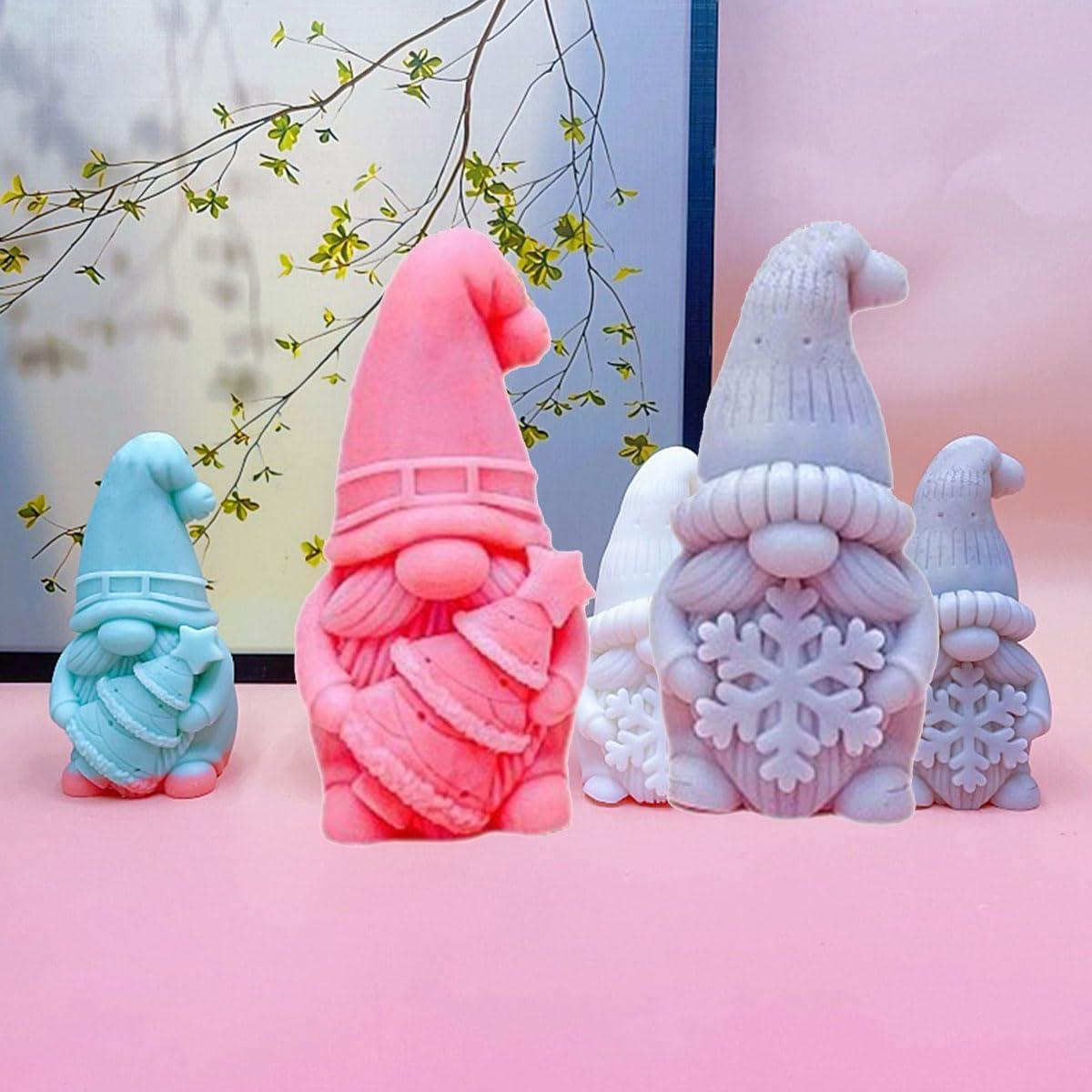 Molde de Silicona Gnomo 3D Vexorion para Velas y Jabón