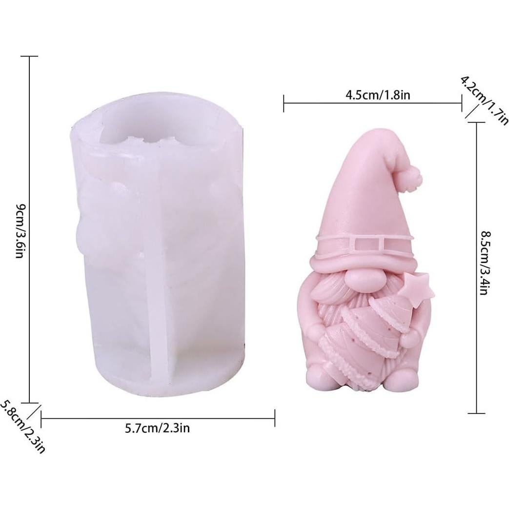 Molde de Silicona Gnomo 3D Vexorion para Velas y Jabón