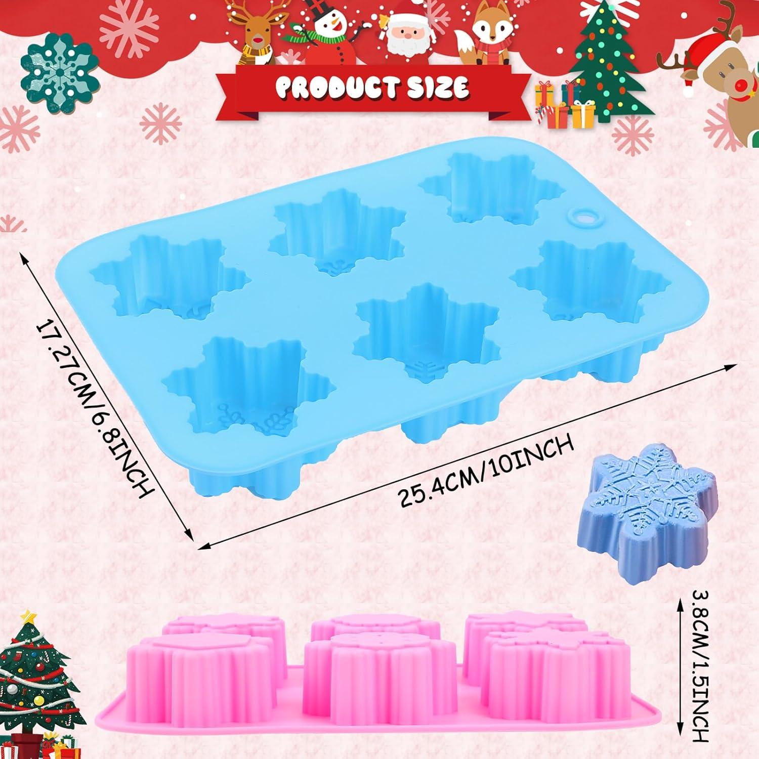 Moldes de Silicona Copo de Nieve BOARDFEB 3 Piezas 25.4x17.3cm