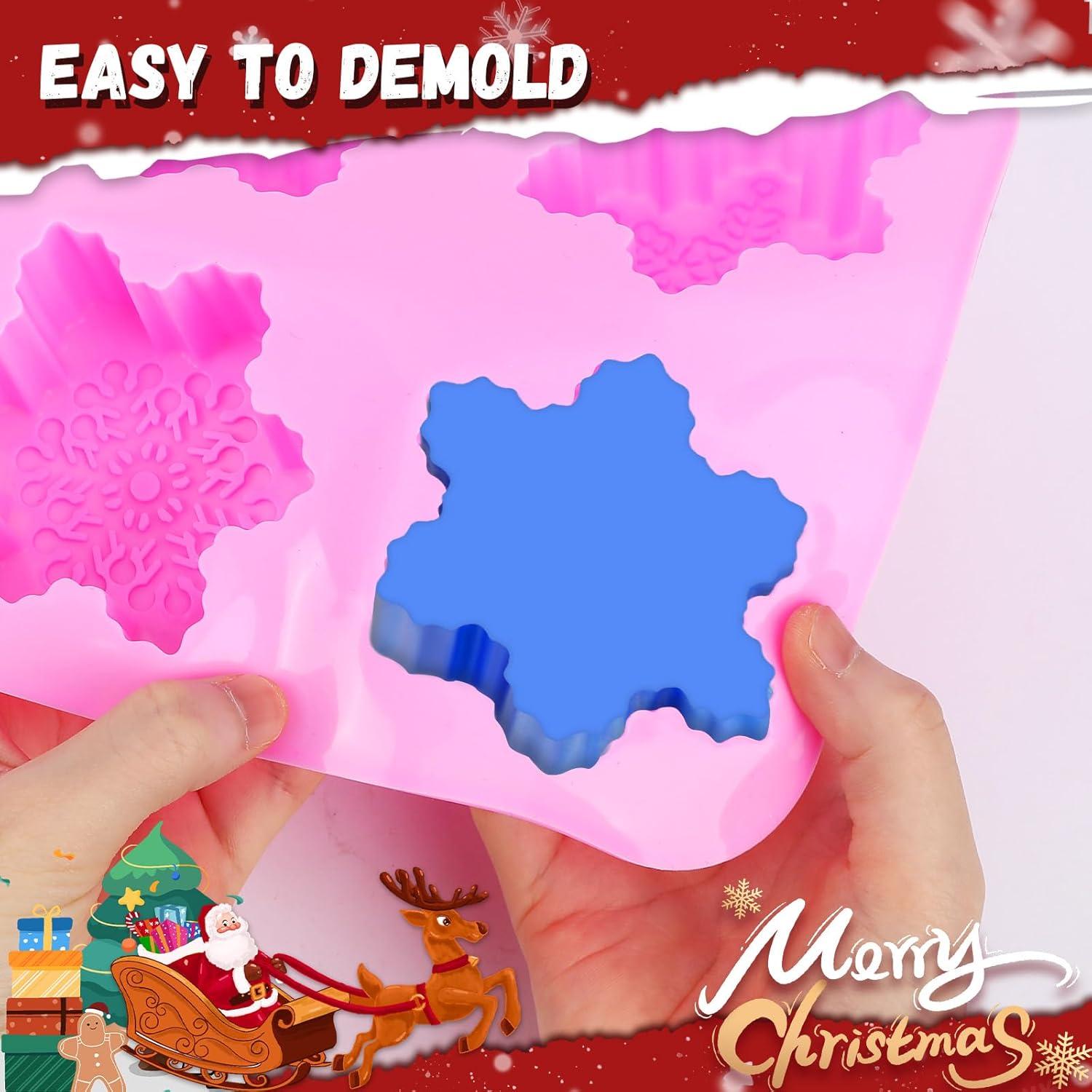 Moldes de Silicona Copo de Nieve BOARDFEB 3 Piezas 25.4x17.3cm