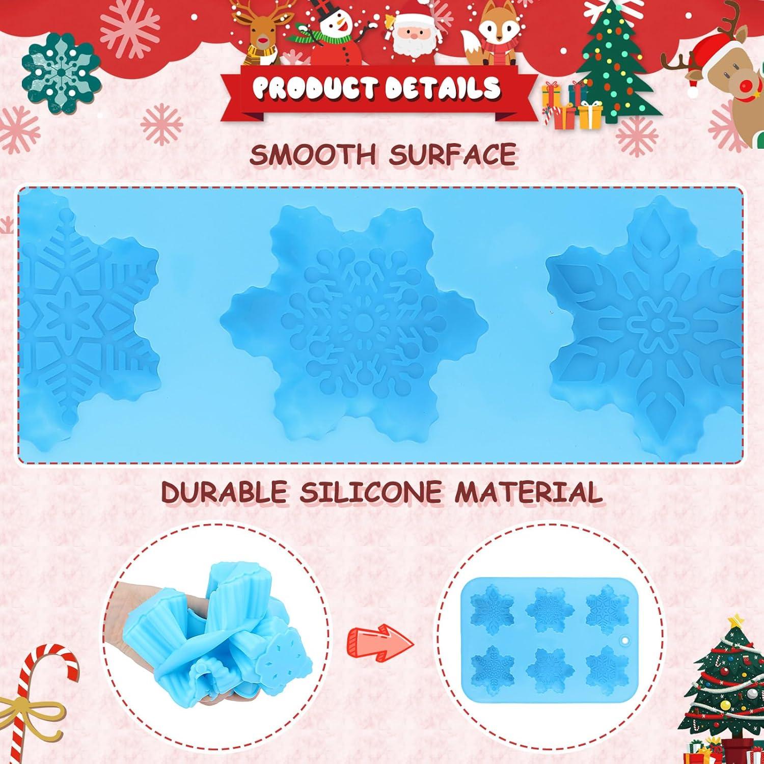 Moldes de Silicona Copo de Nieve BOARDFEB 3 Piezas 25.4x17.3cm