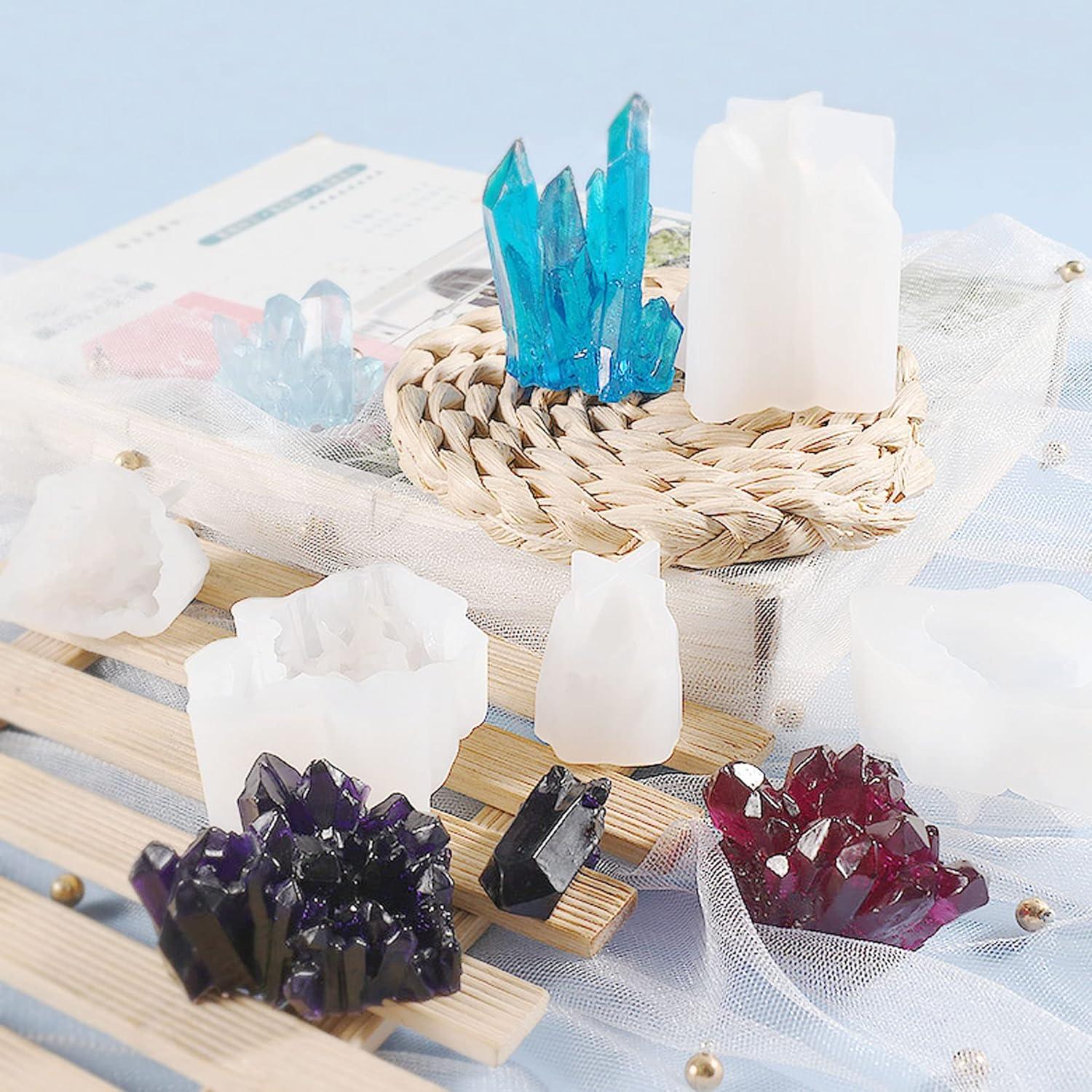 Woohome 18 PCS Moldes de Silicona para Resina Cristal