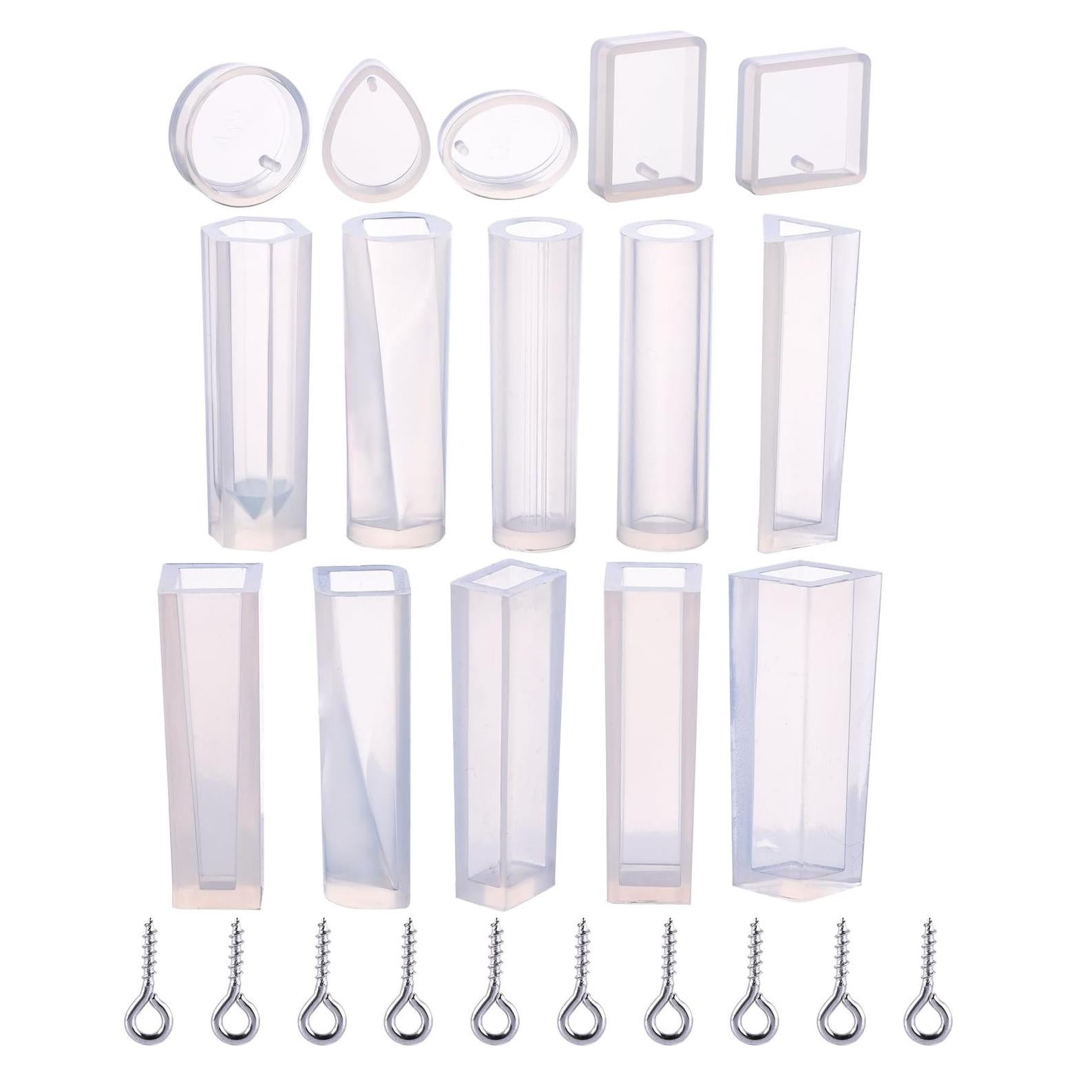 Moldes de Resina Silicona TecUnite 15 Piezas para Joyería DIY