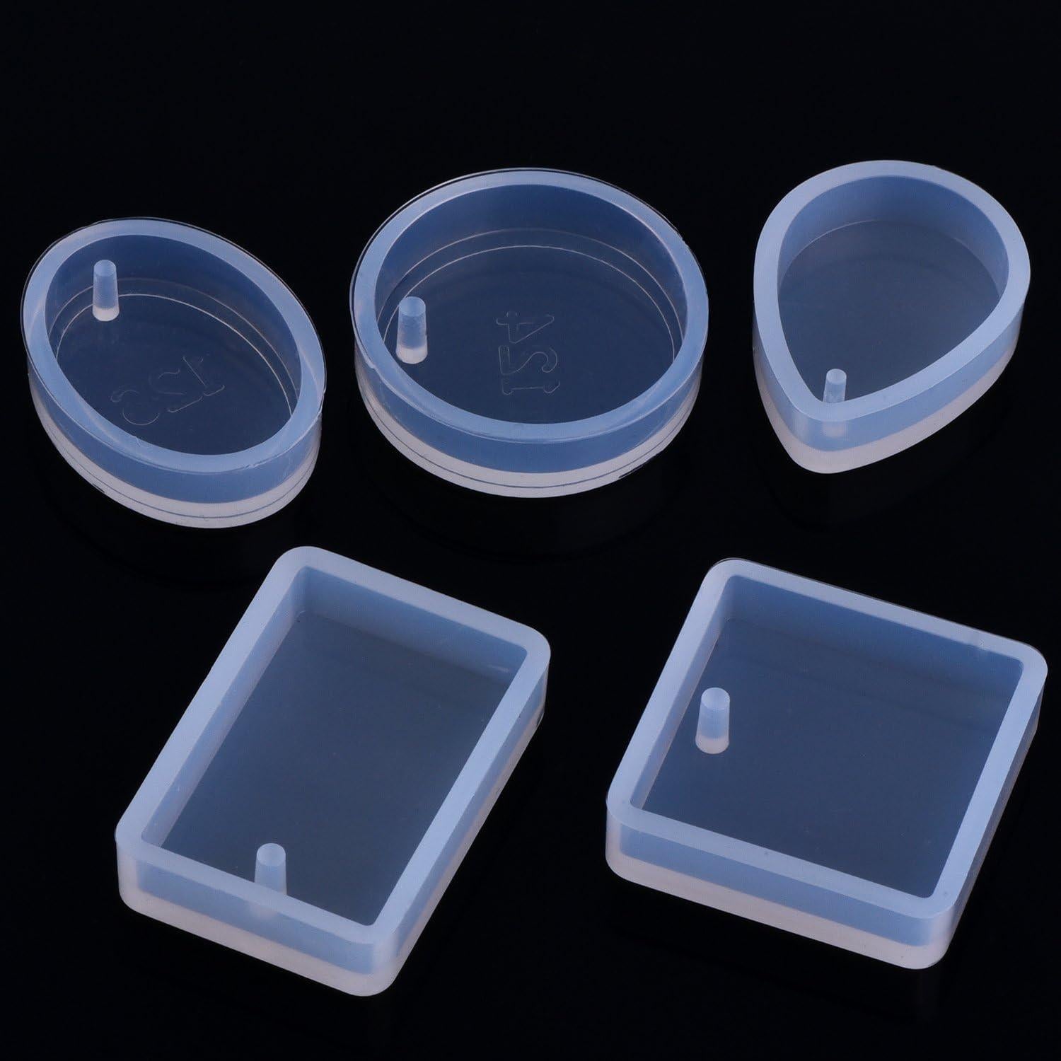 Moldes de Resina Silicona TecUnite 15 Piezas para Joyería DIY