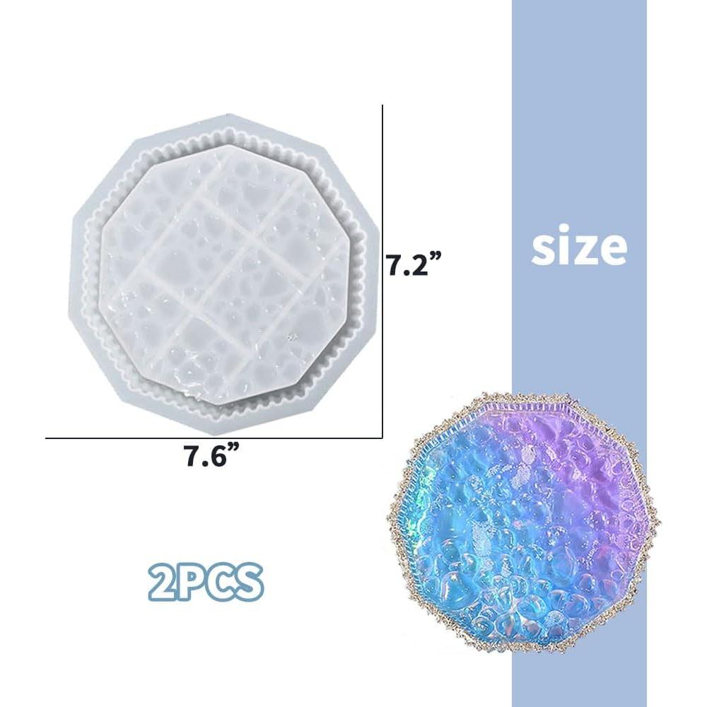 Moldes de Silicona para Resina BIGEBO - 2 Pcs Redondos 17 cm