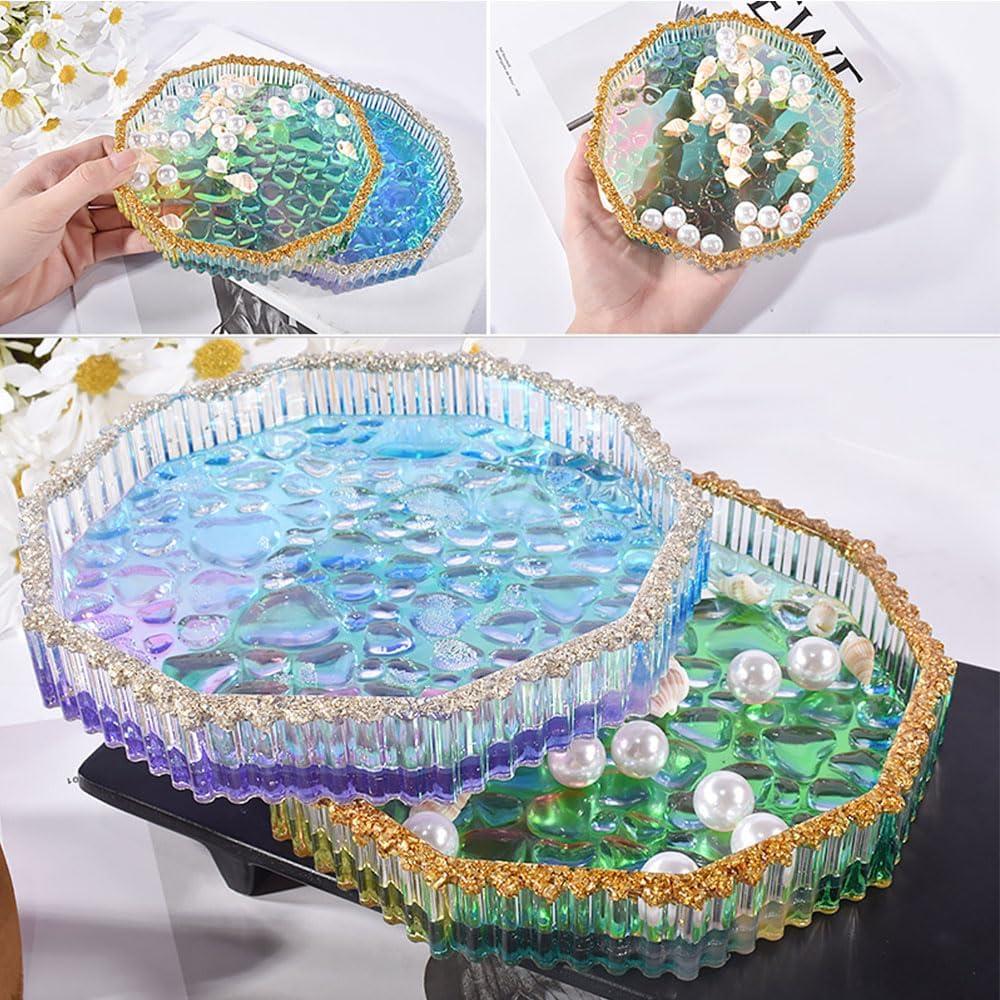 Moldes de Silicona para Resina BIGEBO - 2 Pcs Redondos 17 cm