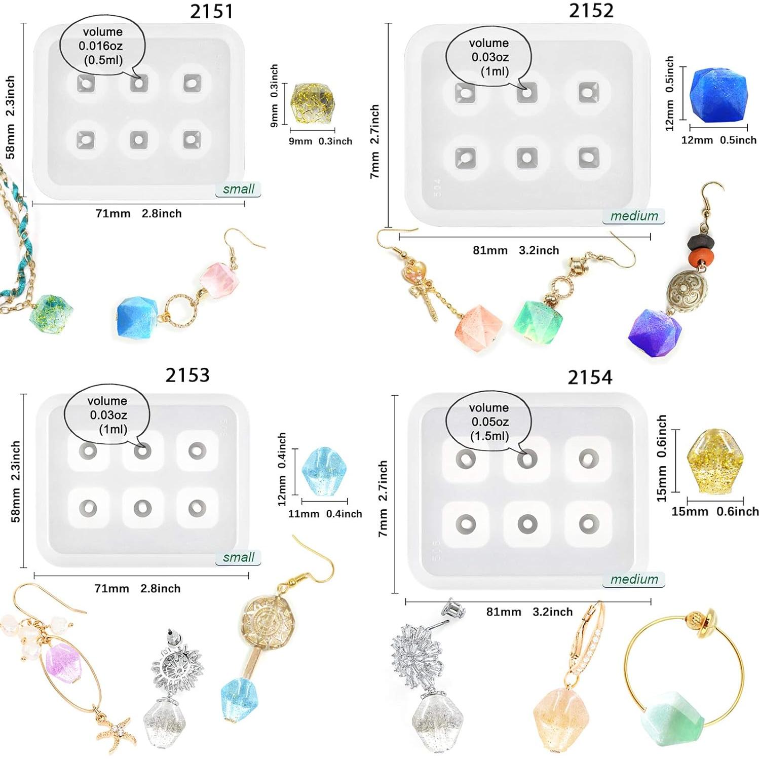 Juego de Moldes de Silicona para Joyería - 372 Cavidades