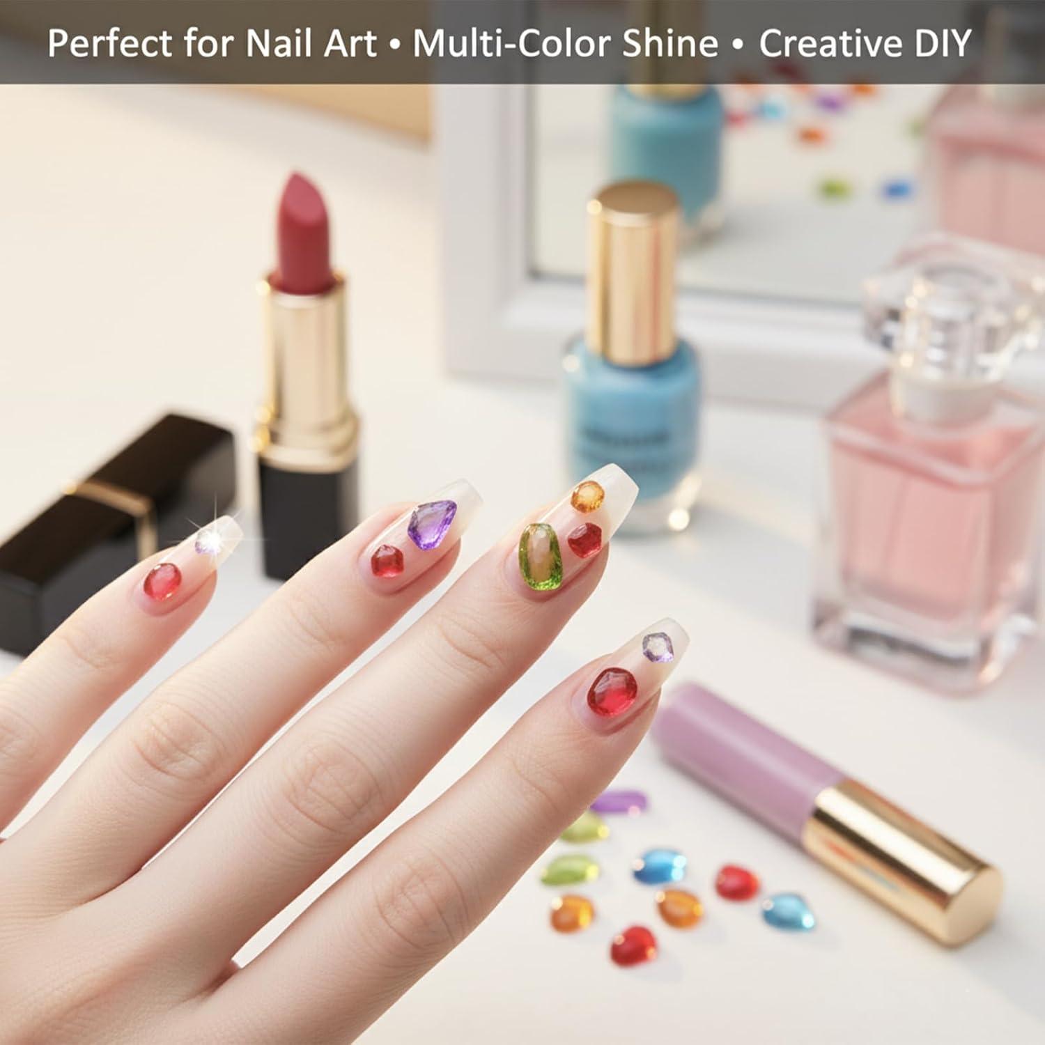 Moldes de Silicona para Uñas Pizadix - 3 Piezas Gemas Corazón