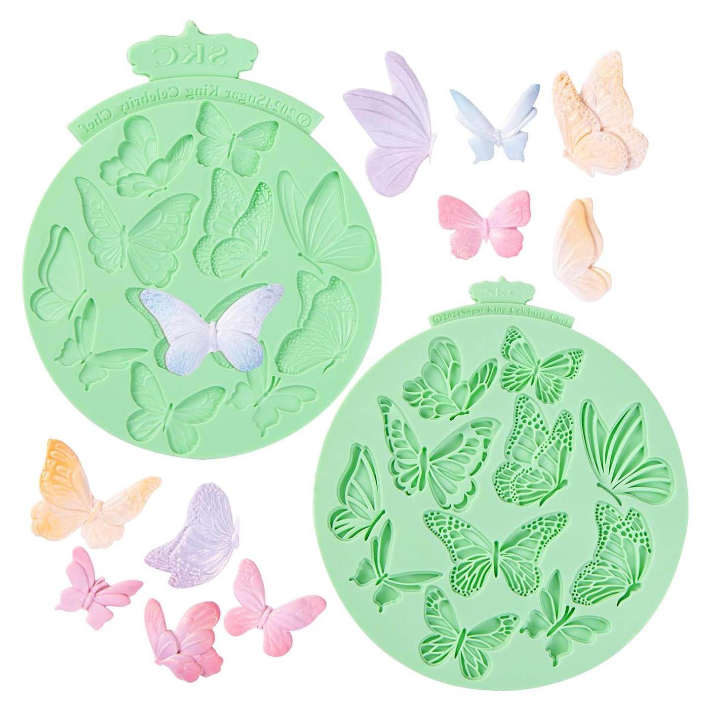 Molde de Silicona Mariposa KALAIEN - 2 Piezas Reutilizables