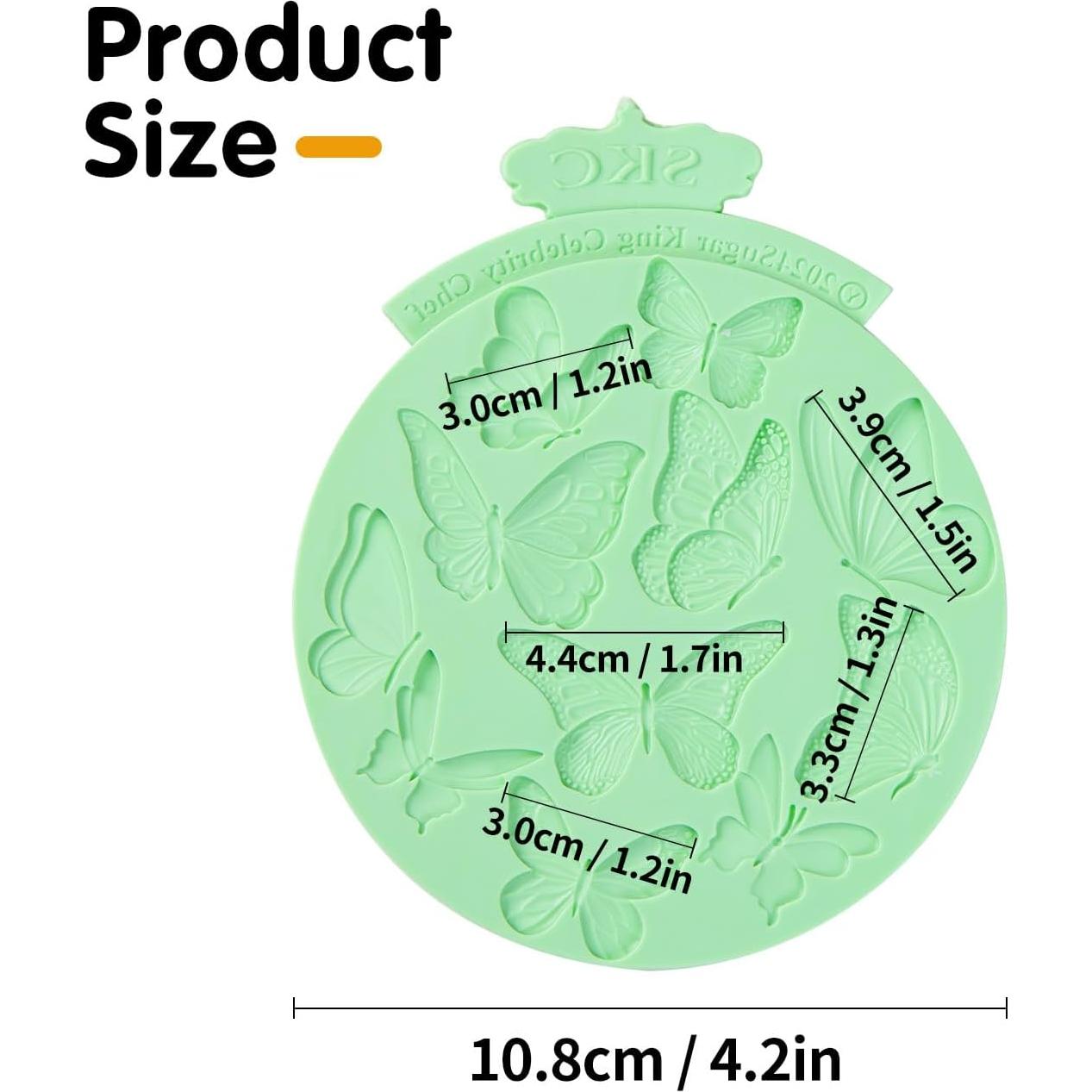 Molde de Silicona Mariposa KALAIEN - 2 Piezas Reutilizables