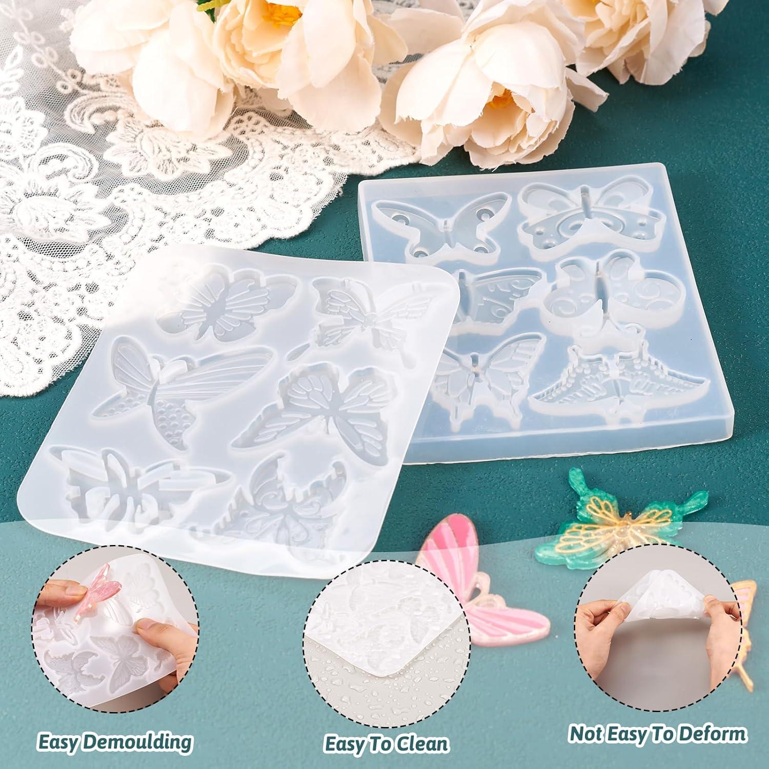 Moldes de Silicona Mariposa Boutigem 2 Piezas para Resina