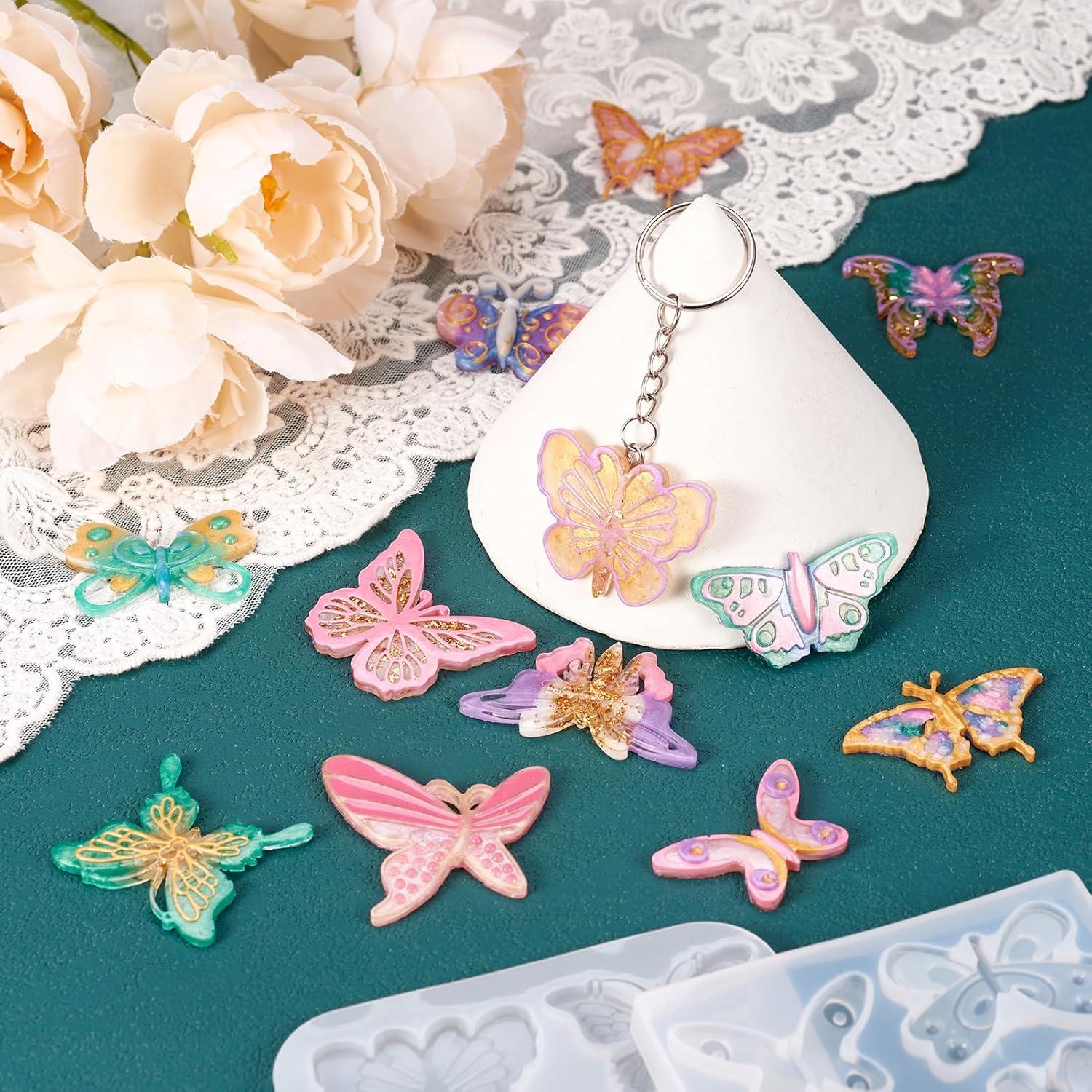 Moldes de Silicona Mariposa Boutigem 2 Piezas para Resina