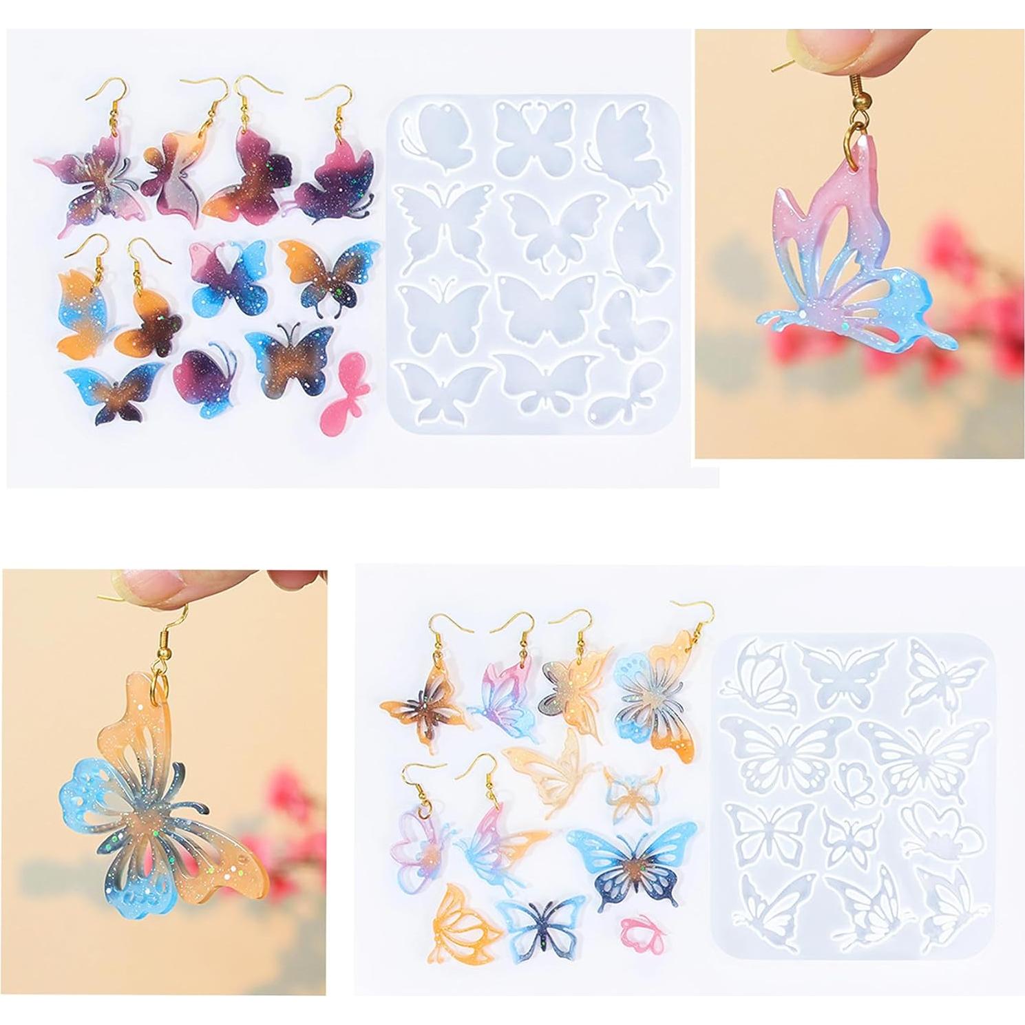 Moldes de Silicona para Aretes de Resina GULELAYAR 2 Piezas