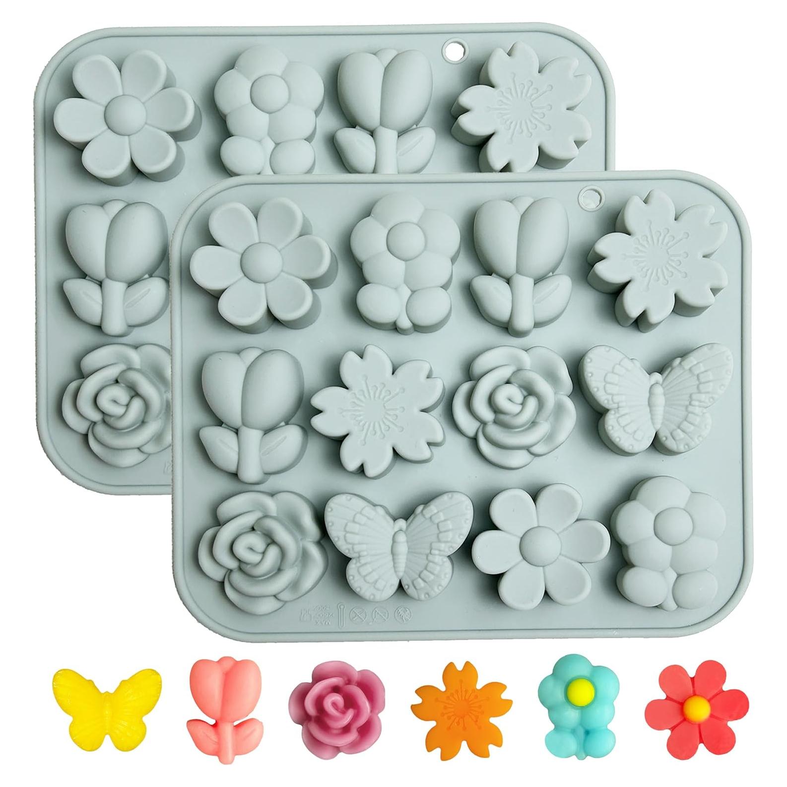 Moldes de Silicona Sofliym para Chocolates y Caramelos 12 Cavidades