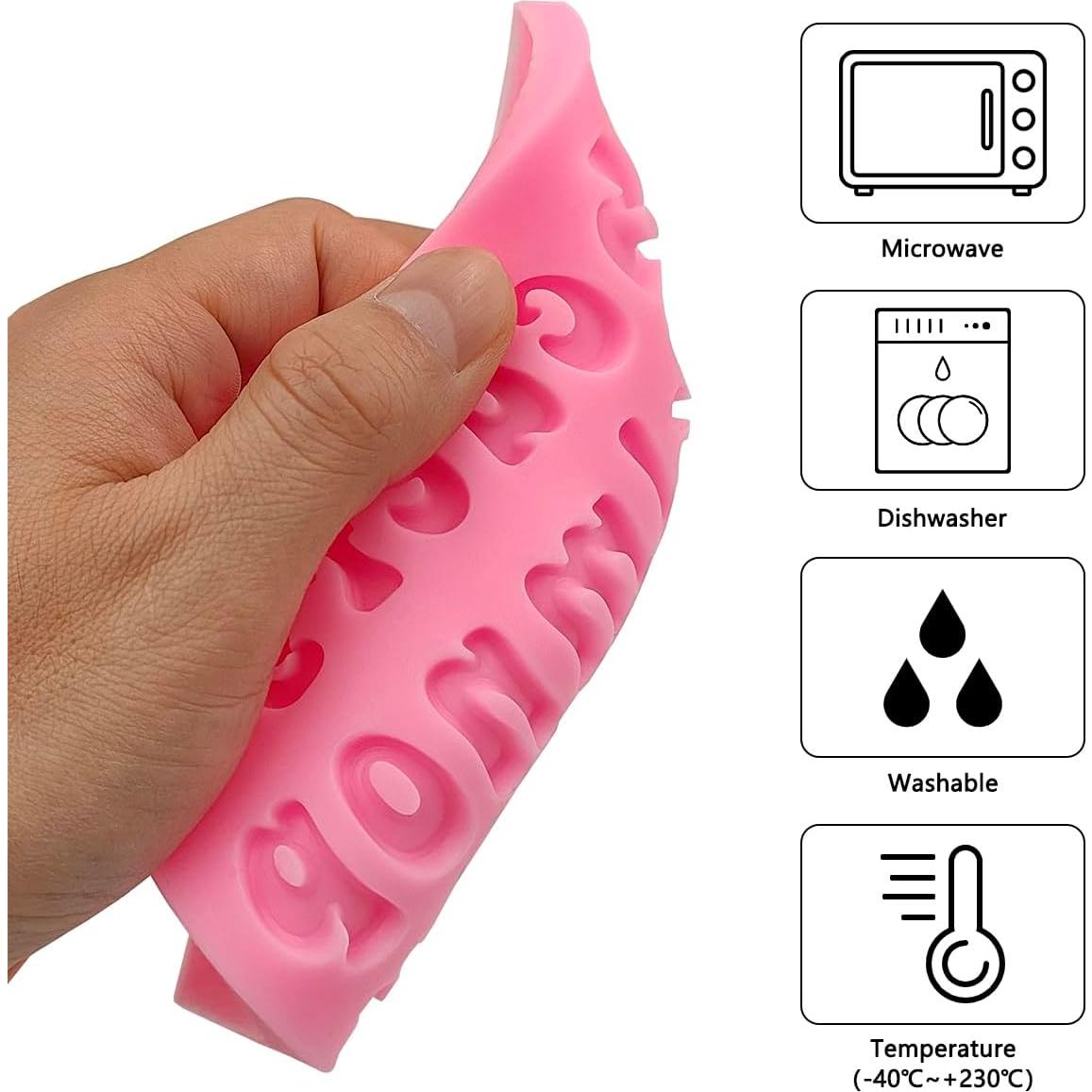 5 Moldes de Silicona para Fondant lyfLux - Letras y Mariposas