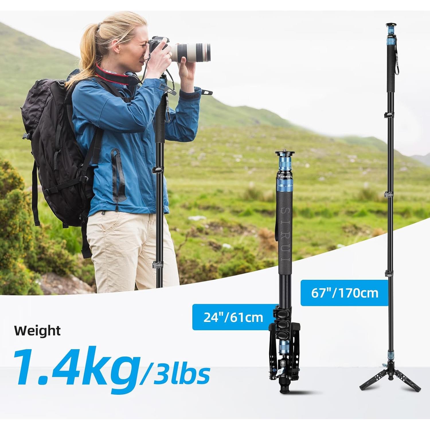 Monopie de Cámara SIRUI AM-404FL Aluminio 190.5cm 12kg