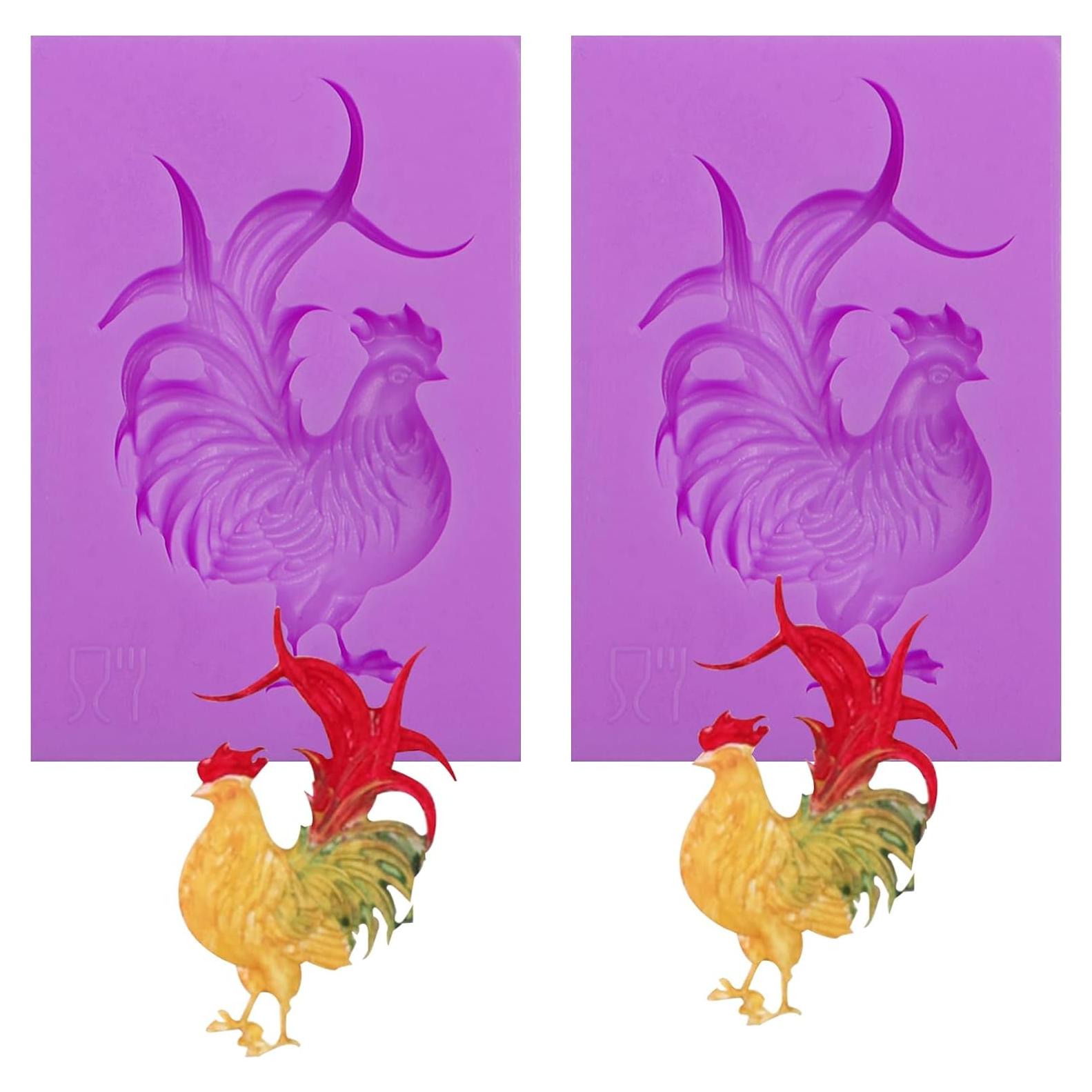 Molde de Silicona para Fondant Gallo Infovox 9.3x6.7cm