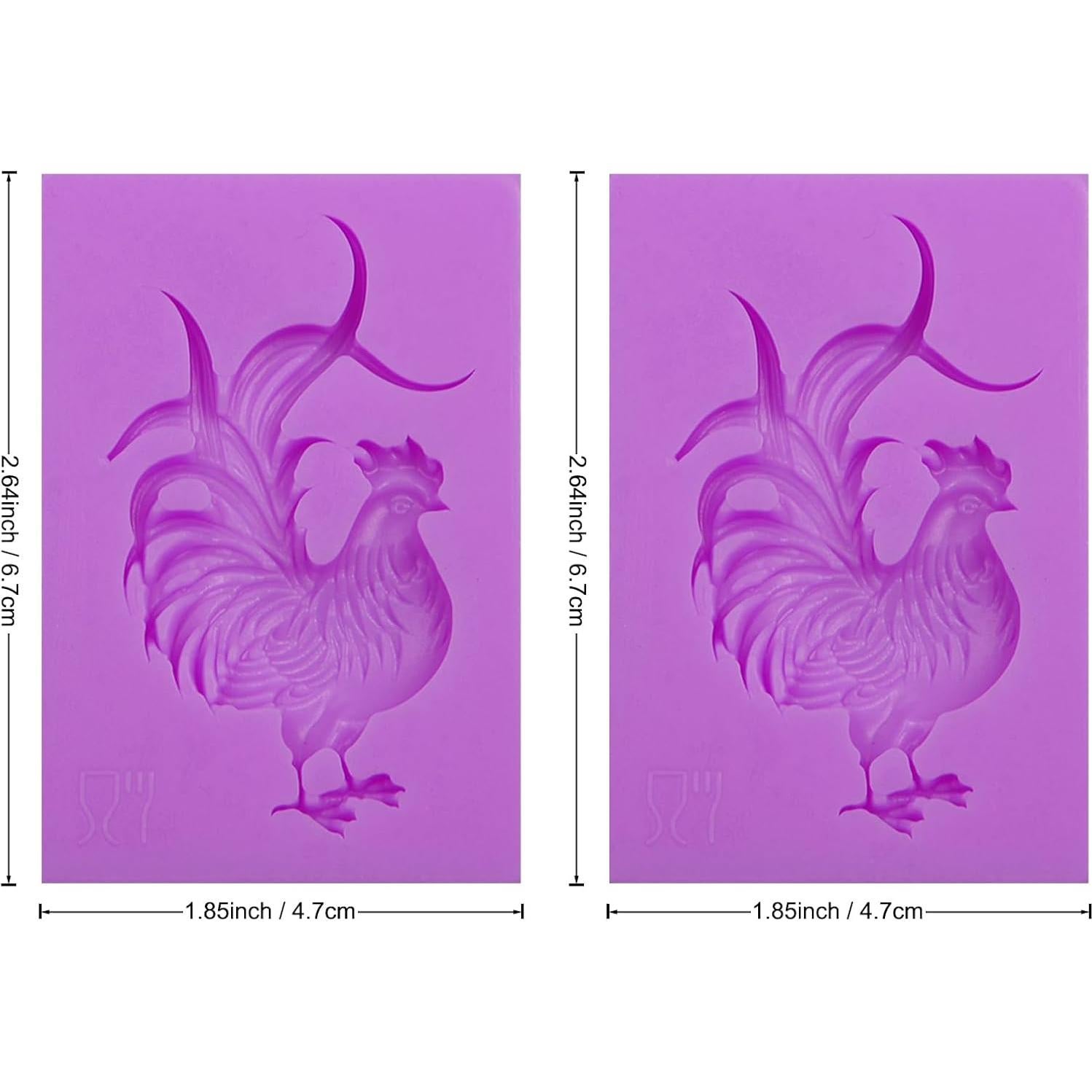 Molde de Silicona para Fondant Gallo Infovox 9.3x6.7cm