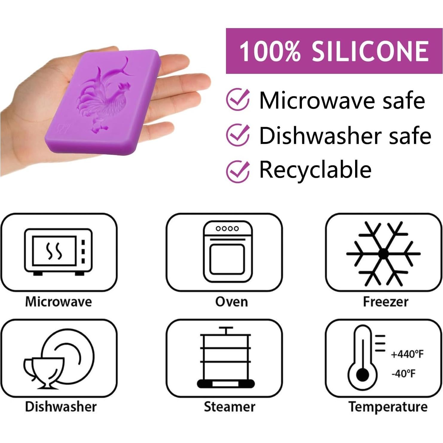 Molde de Silicona para Fondant Gallo Infovox 9.3x6.7cm