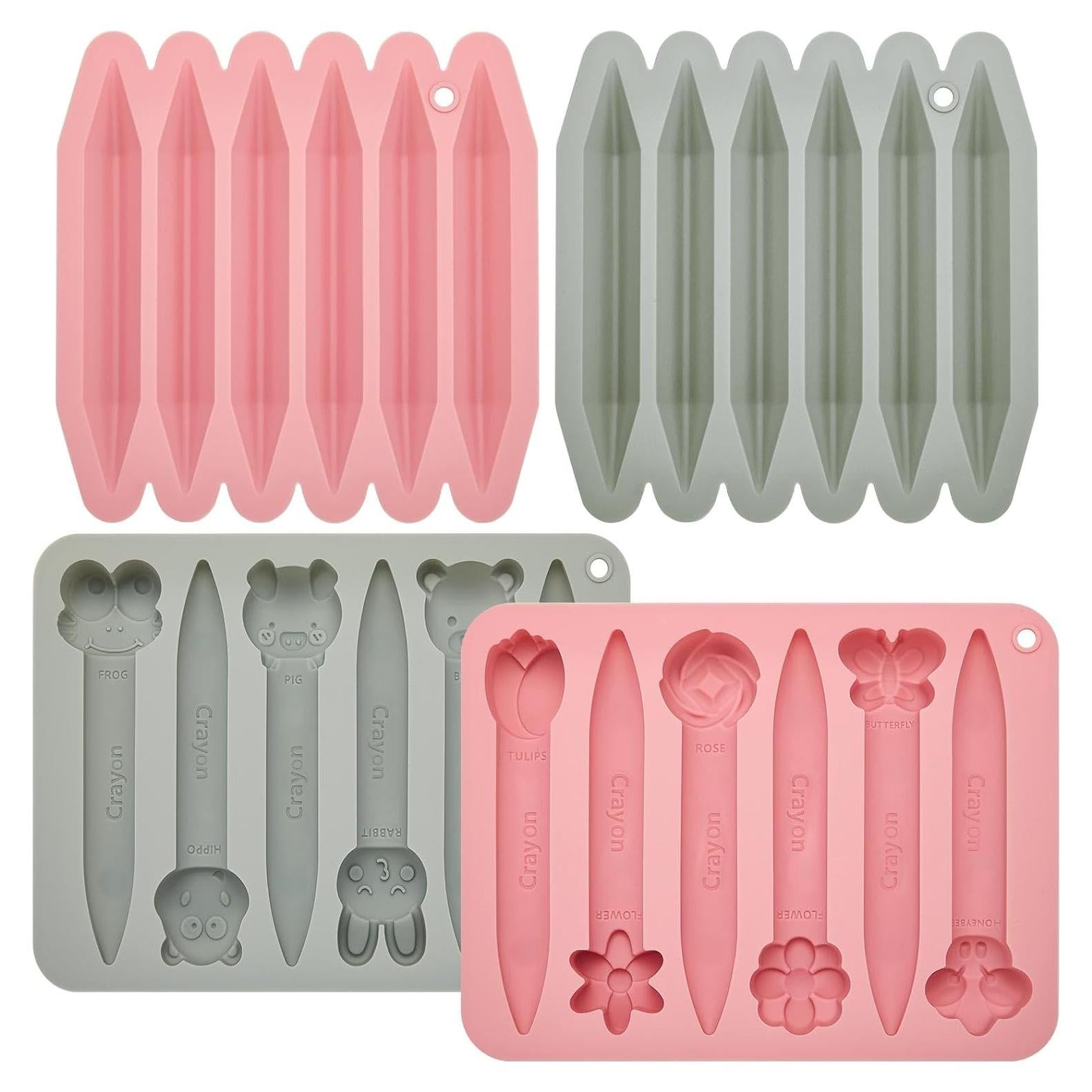 Moldes de Silicona Triangulares Tessco para Hacer Crayones y Chocolates