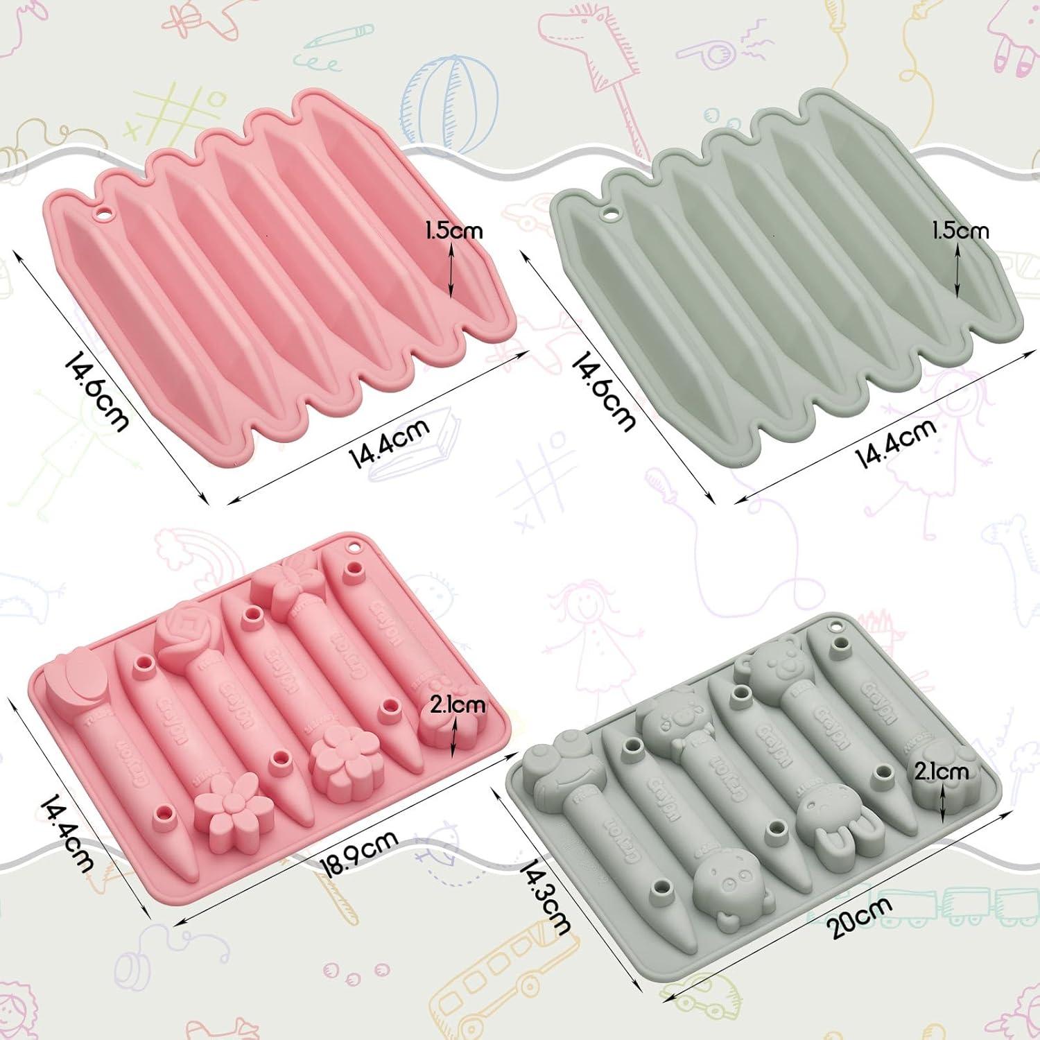 Moldes de Silicona Triangulares Tessco para Hacer Crayones y Chocolates