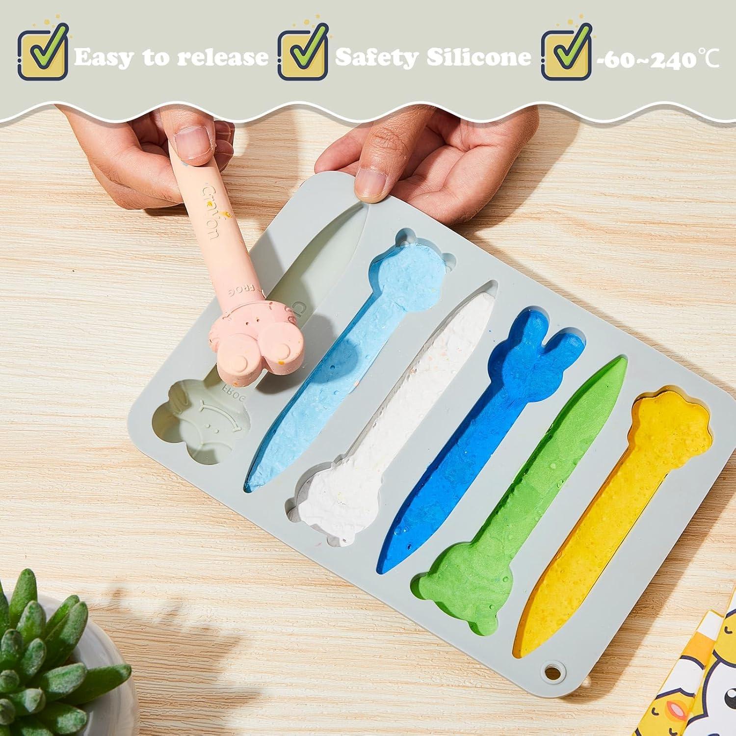 Moldes de Silicona Triangulares Tessco para Hacer Crayones y Chocolates